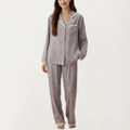 Anna-Kaci Lounge Women's 2-Piece Set Floral Print Pajama Top with Button Front and Trim Details Paired with Matching Pants