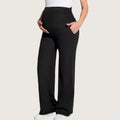 Anna-Kaci Women's High Waist Maternity Lounge Pants with Over-Belly Support and Relaxed Straight Leg Fit