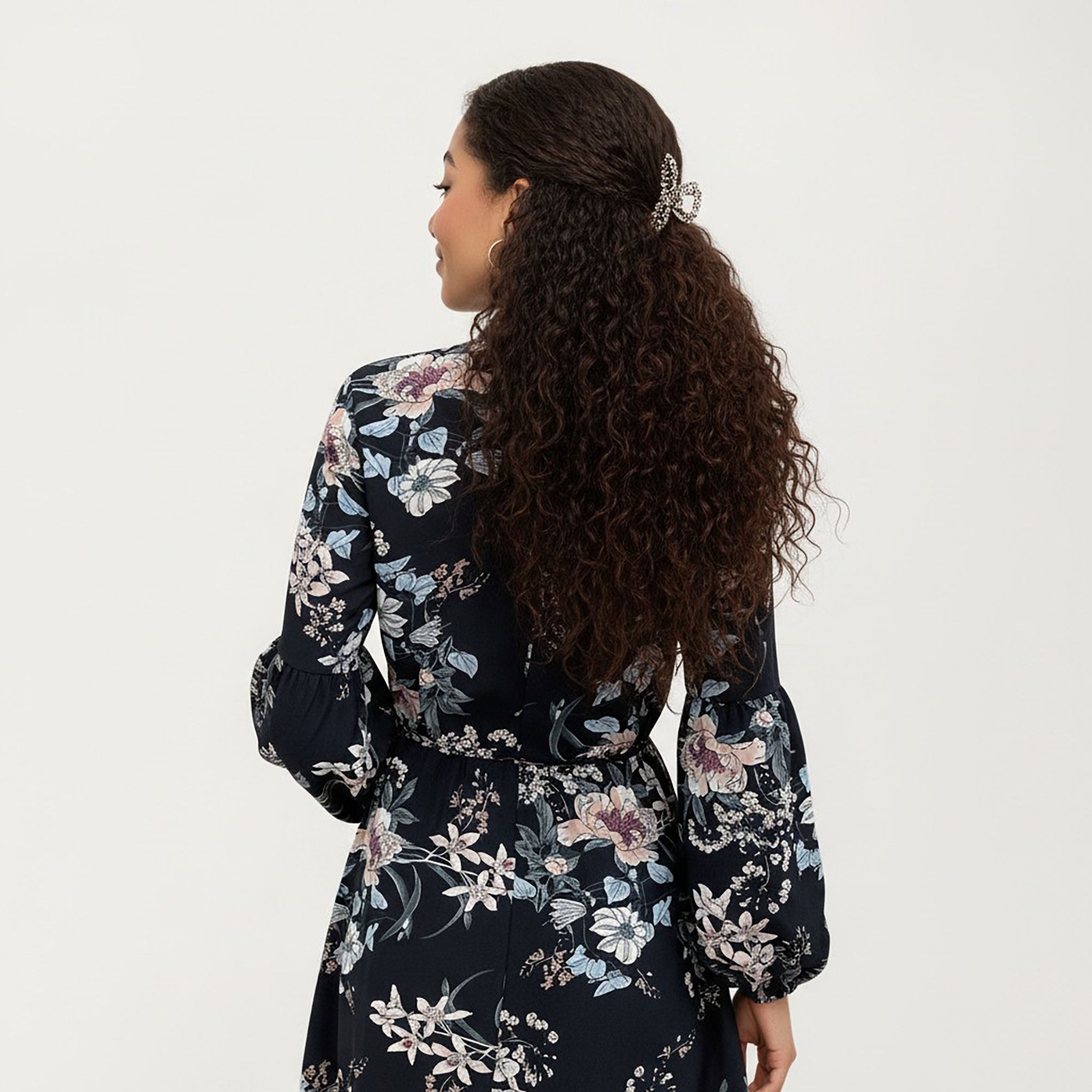 Anna-Kaci Women¡¯s Floral Print Shirt Dress with Tie Waist and Long Sleeves
