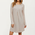 Anna-Kaci Women¡¯s Long Sleeve Pleated Dress with Vertical Stripes