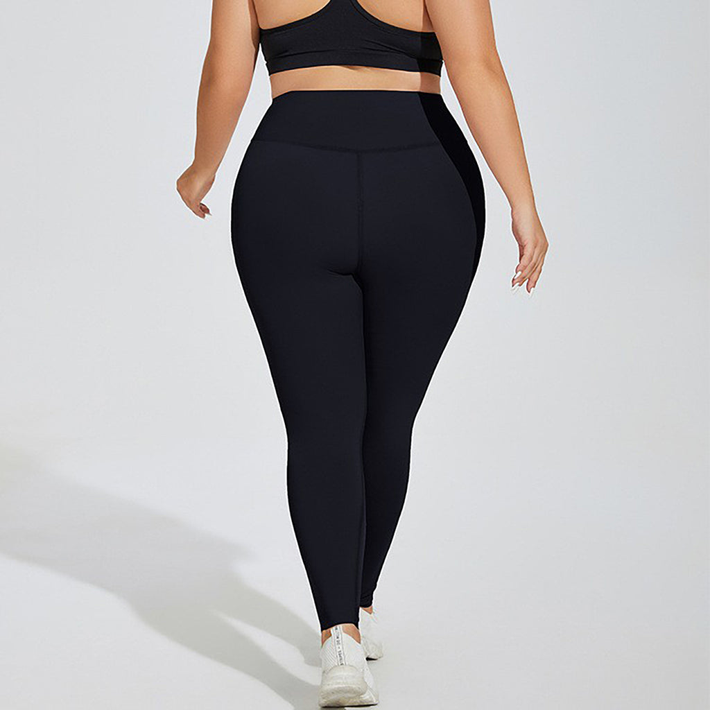 Anna-Kaci Women's High Waist Stretch Leggings with Wide Waistband Smooth Compression Fit and Full Length Silhouette