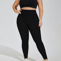 Anna-Kaci Women's High Waist Stretch Leggings with Wide Waistband Smooth Compression Fit and Full Length Silhouette