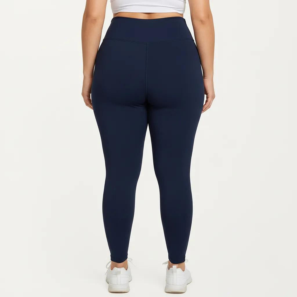 Anna-Kaci Women's High Waist Stretch Leggings with Wide Waistband Smooth Compression Fit and Full Length Silhouette
