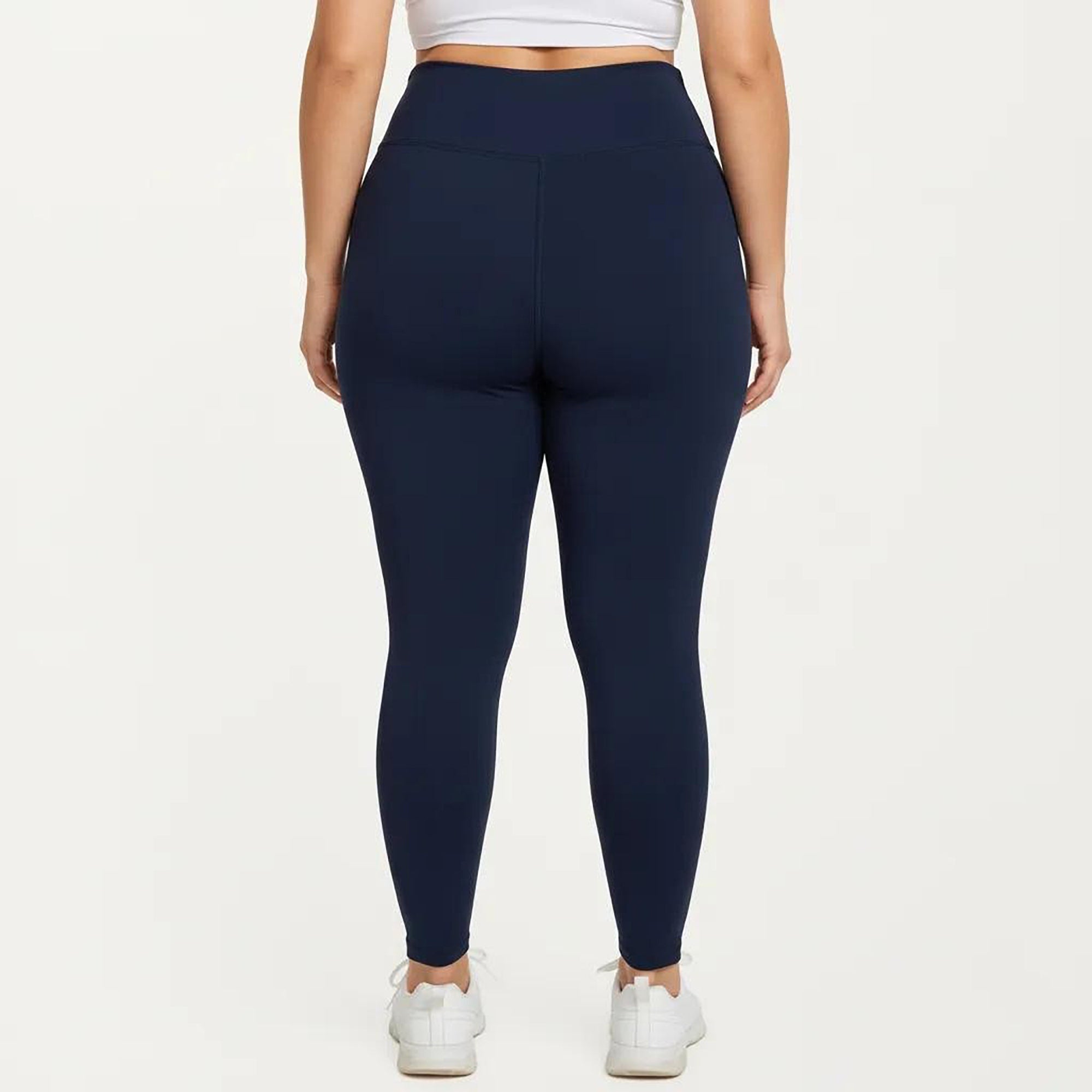 Anna-Kaci Women's High Waist Stretch Leggings with Wide Waistband Smooth Compression Fit and Full Length Silhouette