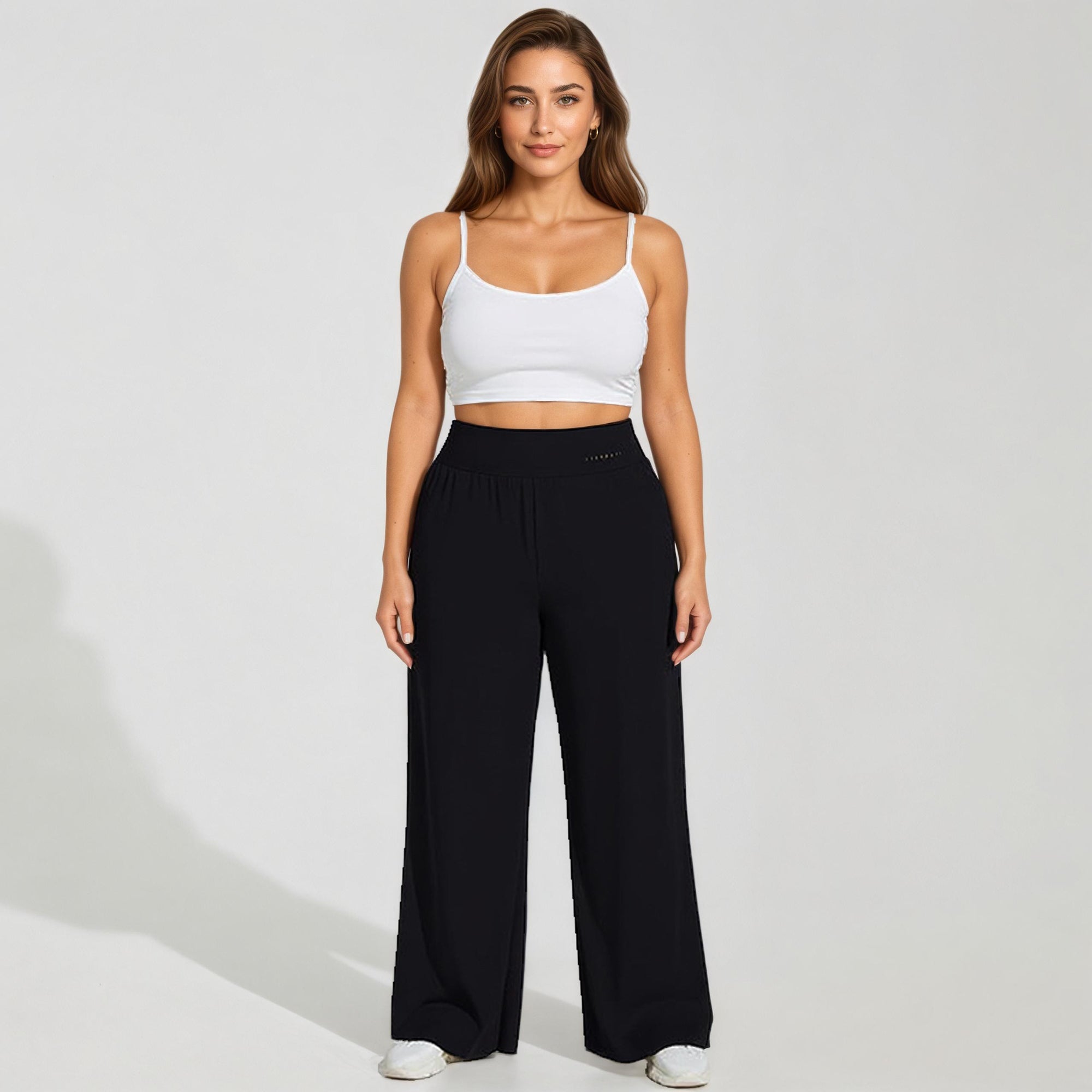 Anna-Kaci Women's High Waist Wide Leg Lounge Pants with Soft Stretch Fabric Relaxed Fit and Flowing Full Length Design