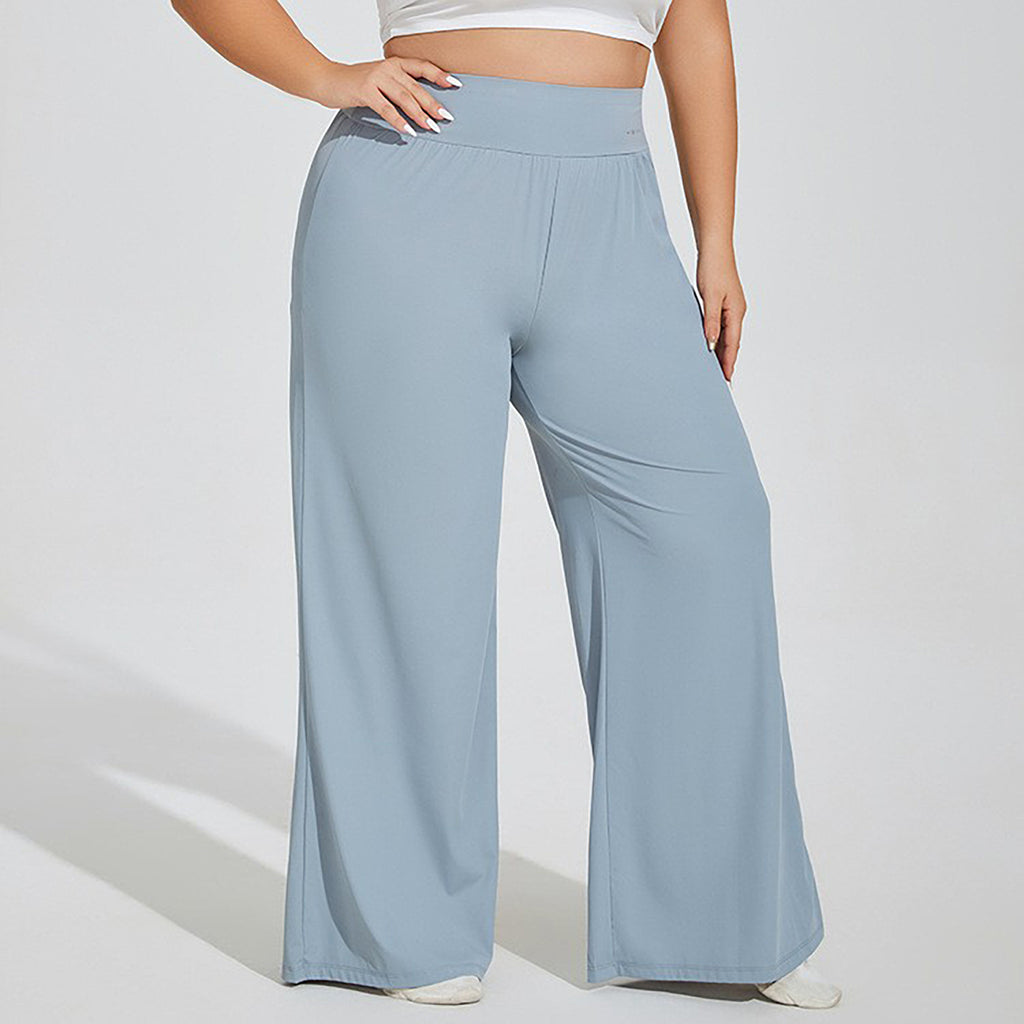 Anna-Kaci Women's High Waist Wide Leg Lounge Pants with Soft Stretch Fabric Relaxed Fit and Flowing Full Length Design