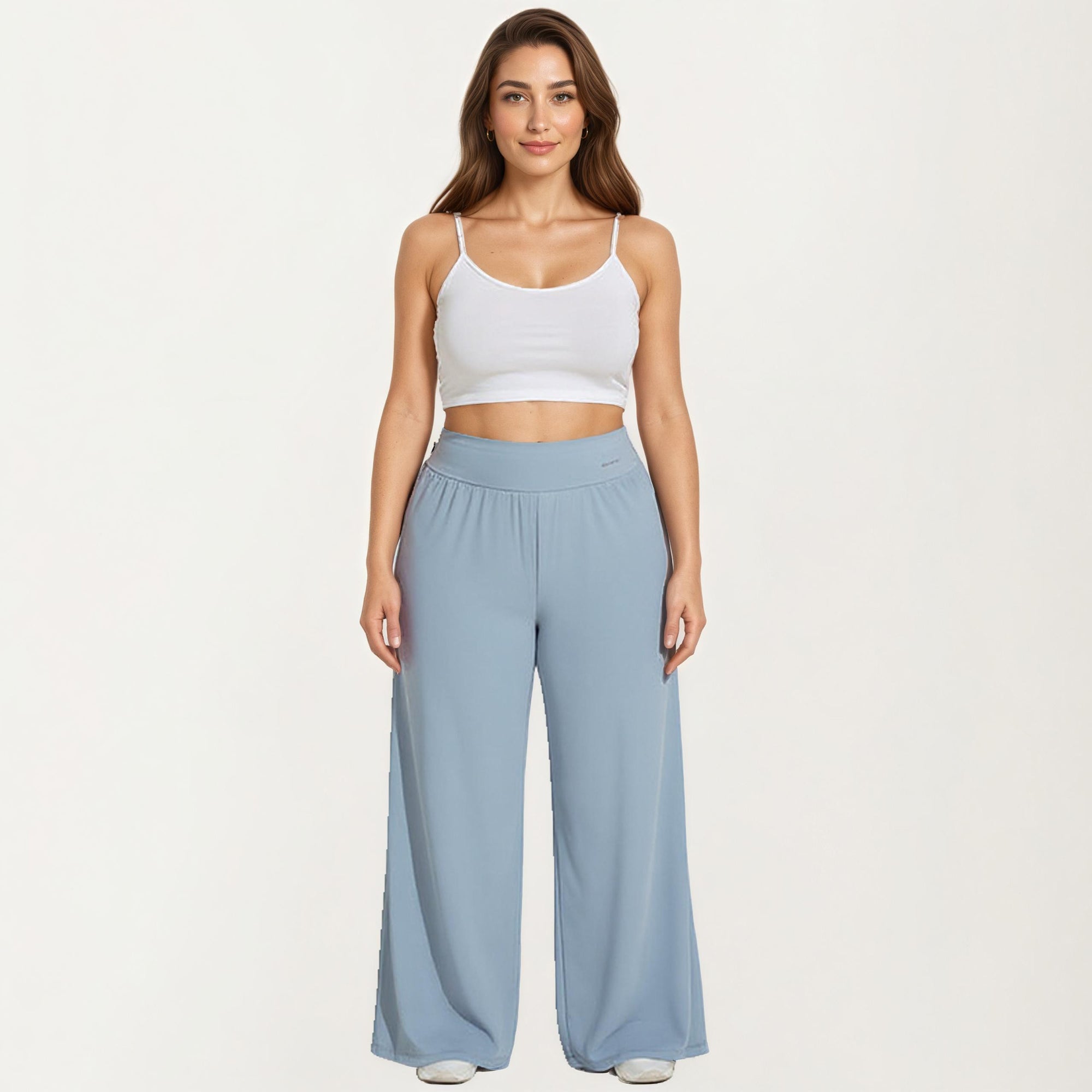 Anna-Kaci Women's High Waist Wide Leg Lounge Pants with Soft Stretch Fabric Relaxed Fit and Flowing Full Length Design