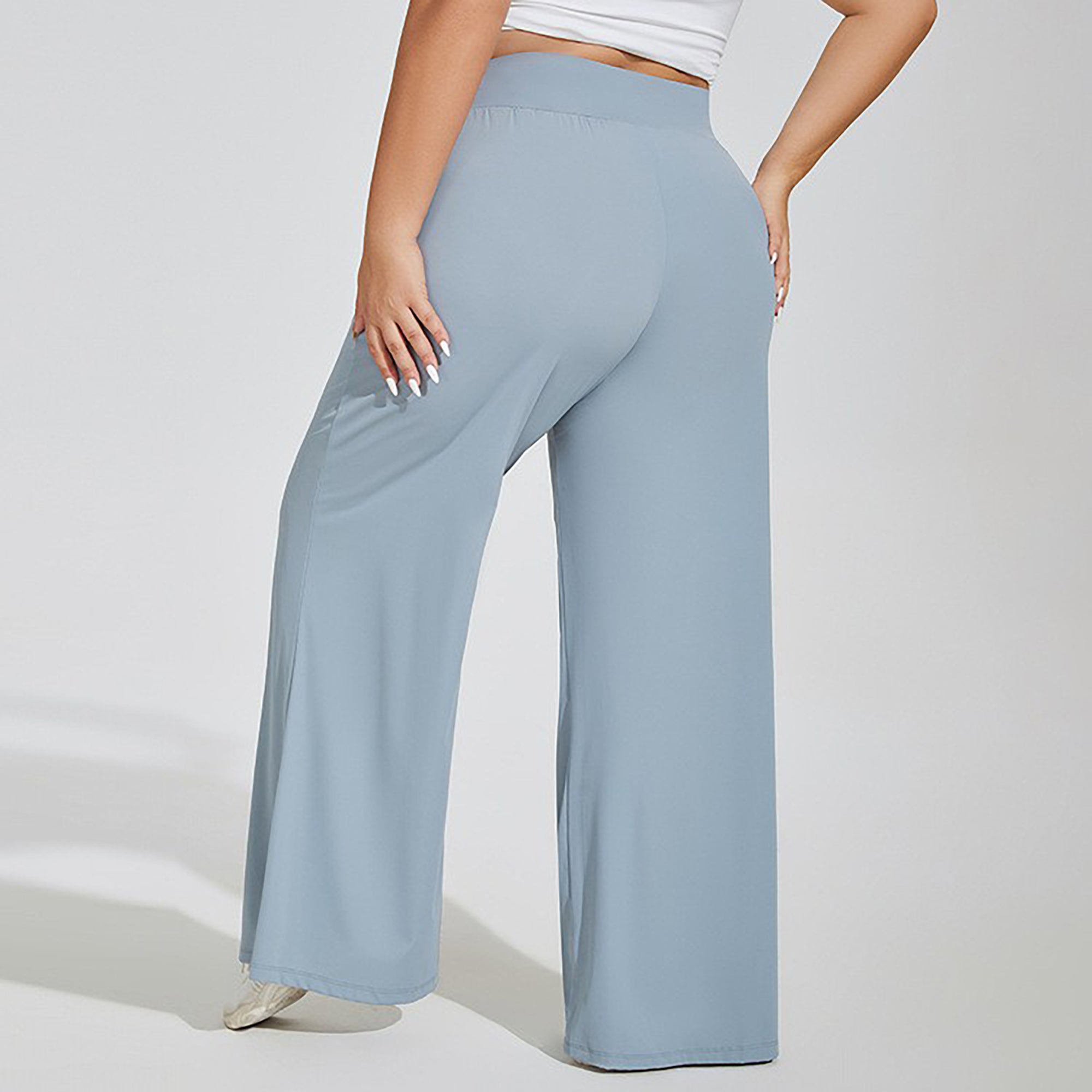 Anna-Kaci Women's High Waist Wide Leg Lounge Pants with Soft Stretch Fabric Relaxed Fit and Flowing Full Length Design