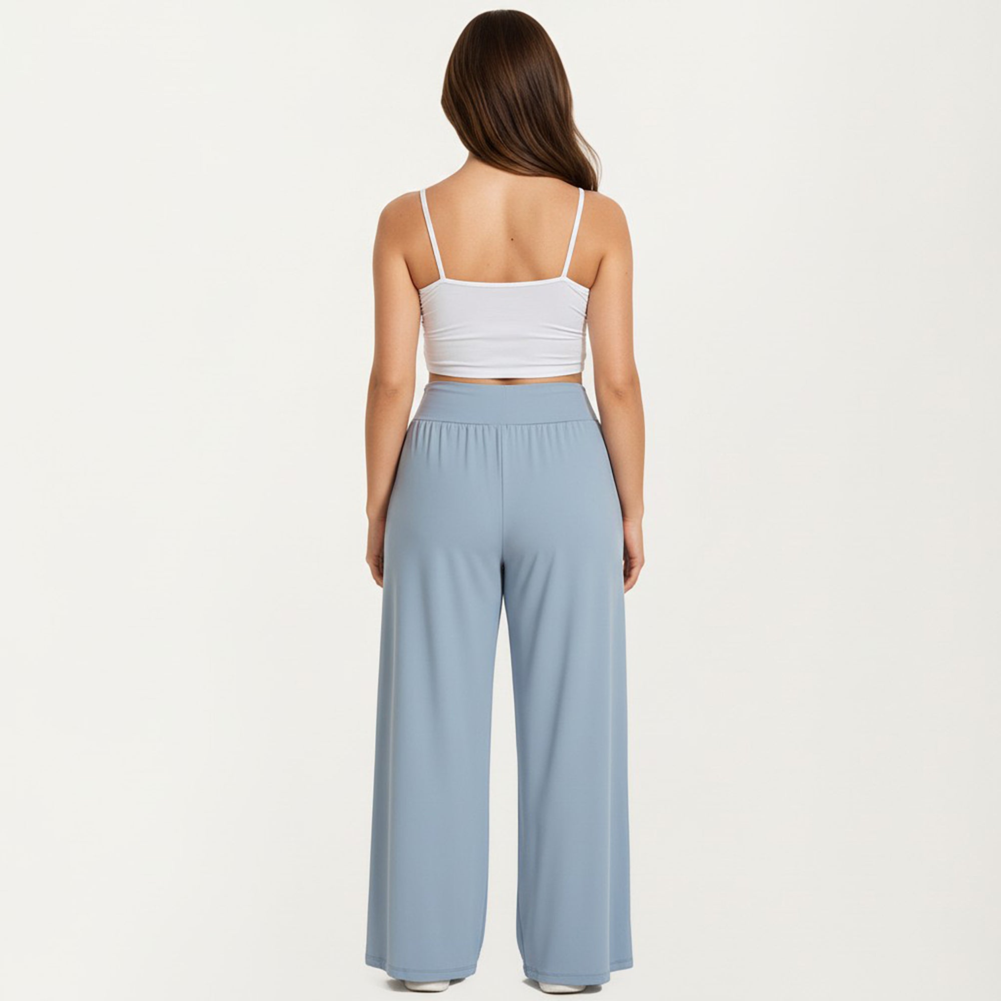 Anna-Kaci Women's High Waist Wide Leg Lounge Pants with Soft Stretch Fabric Relaxed Fit and Flowing Full Length Design