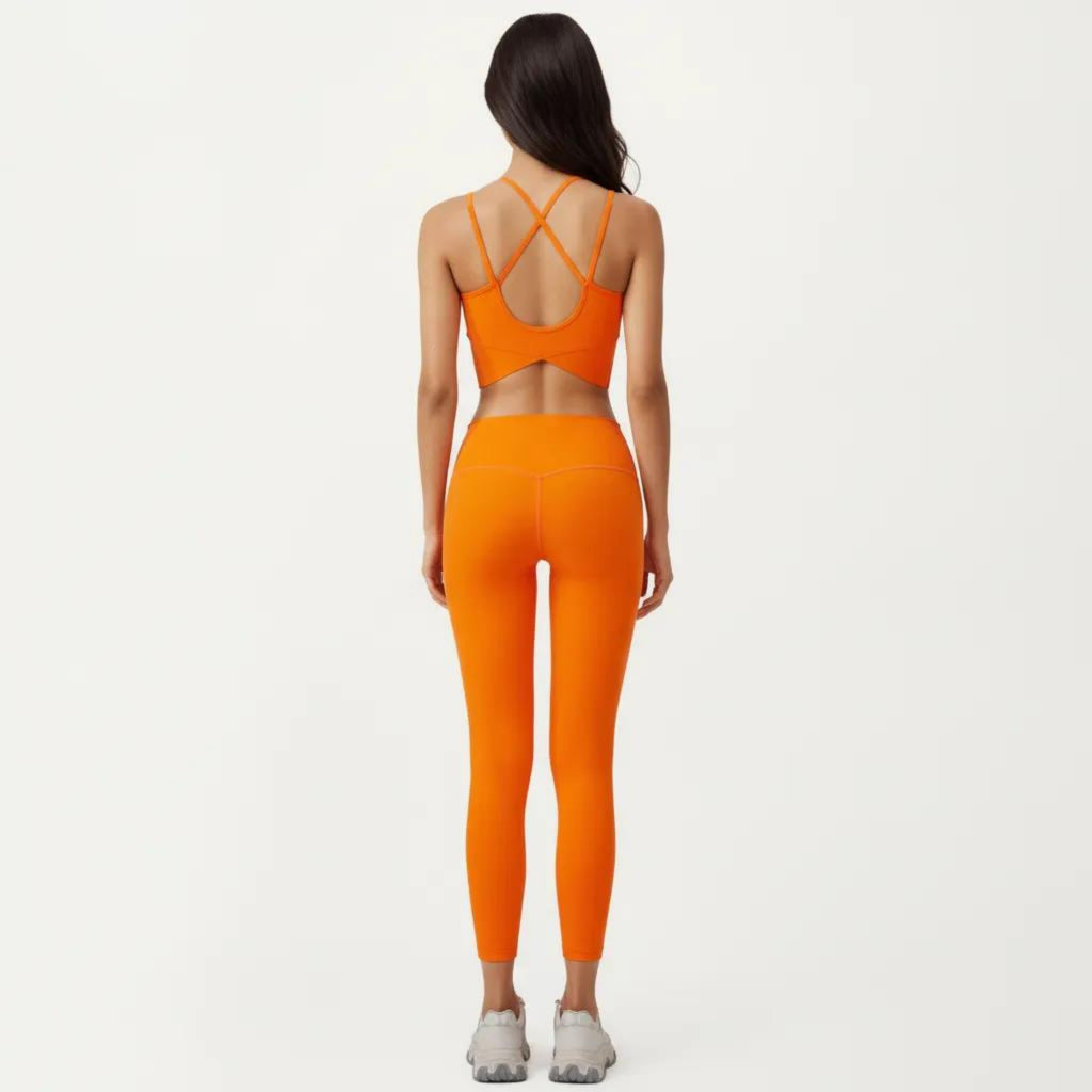 Anna-Kaci Active Women's Strappy Back Sports Bra with Scoop Neckline and Wide Support Band
