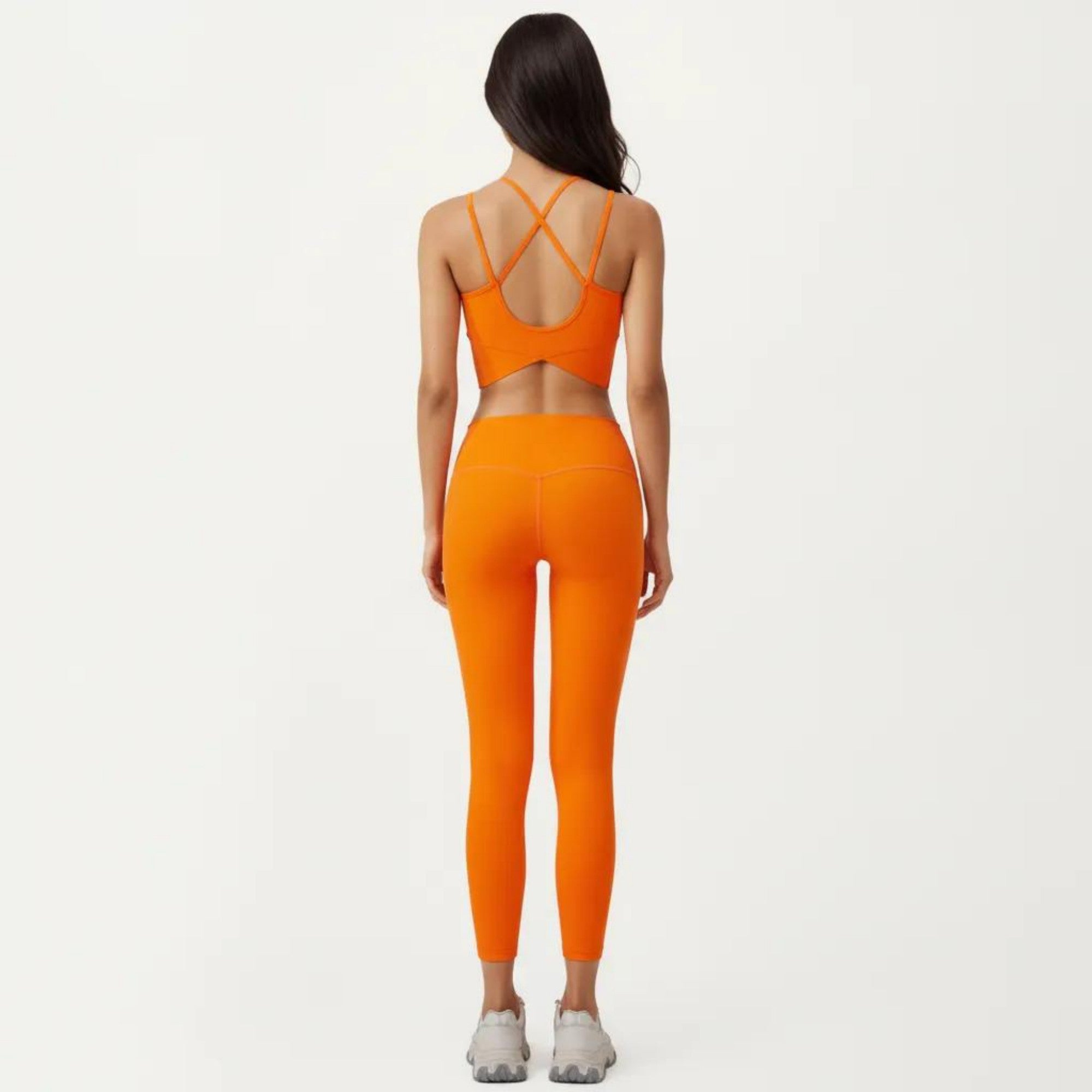 Anna-Kaci Active Women's Strappy Back Sports Bra with Scoop Neckline and Wide Support Band