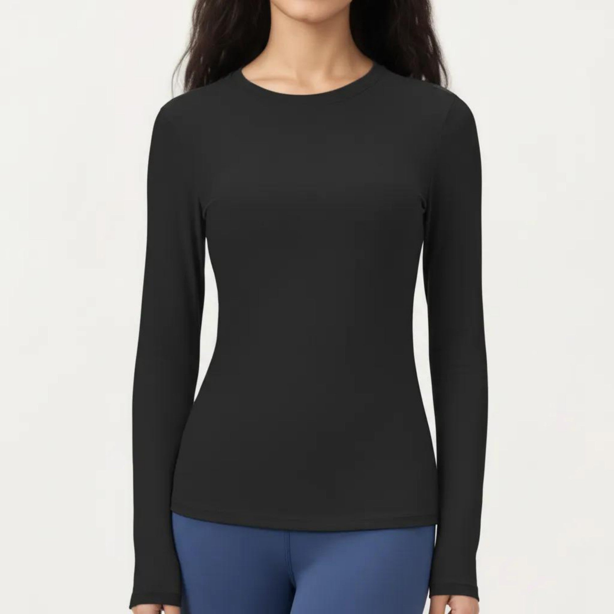 Anna-Kaci Active Women's Long Sleeve Fitted Stretch Knit Performance Top