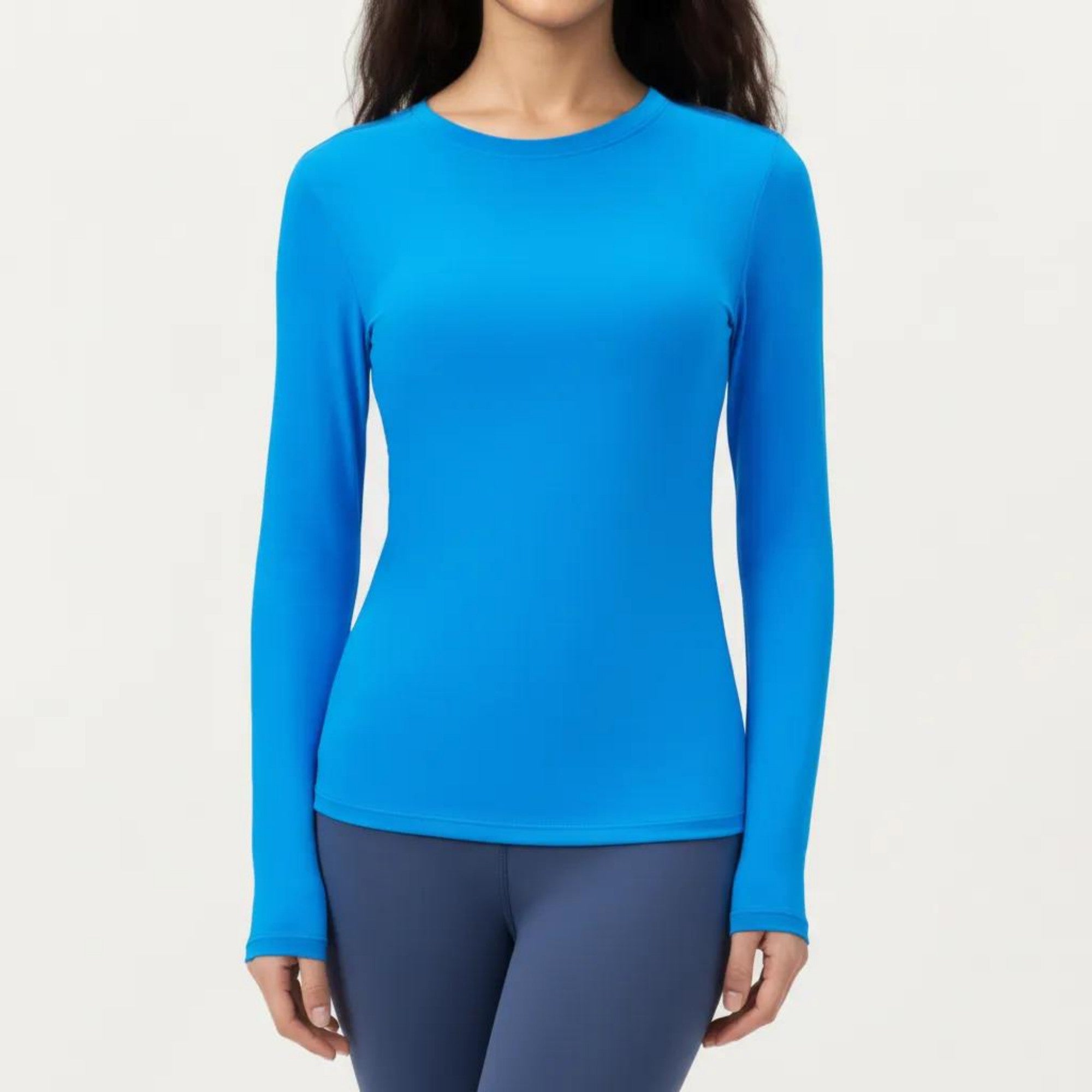 Anna-Kaci Active Women's Long Sleeve Fitted Stretch Knit Performance Top