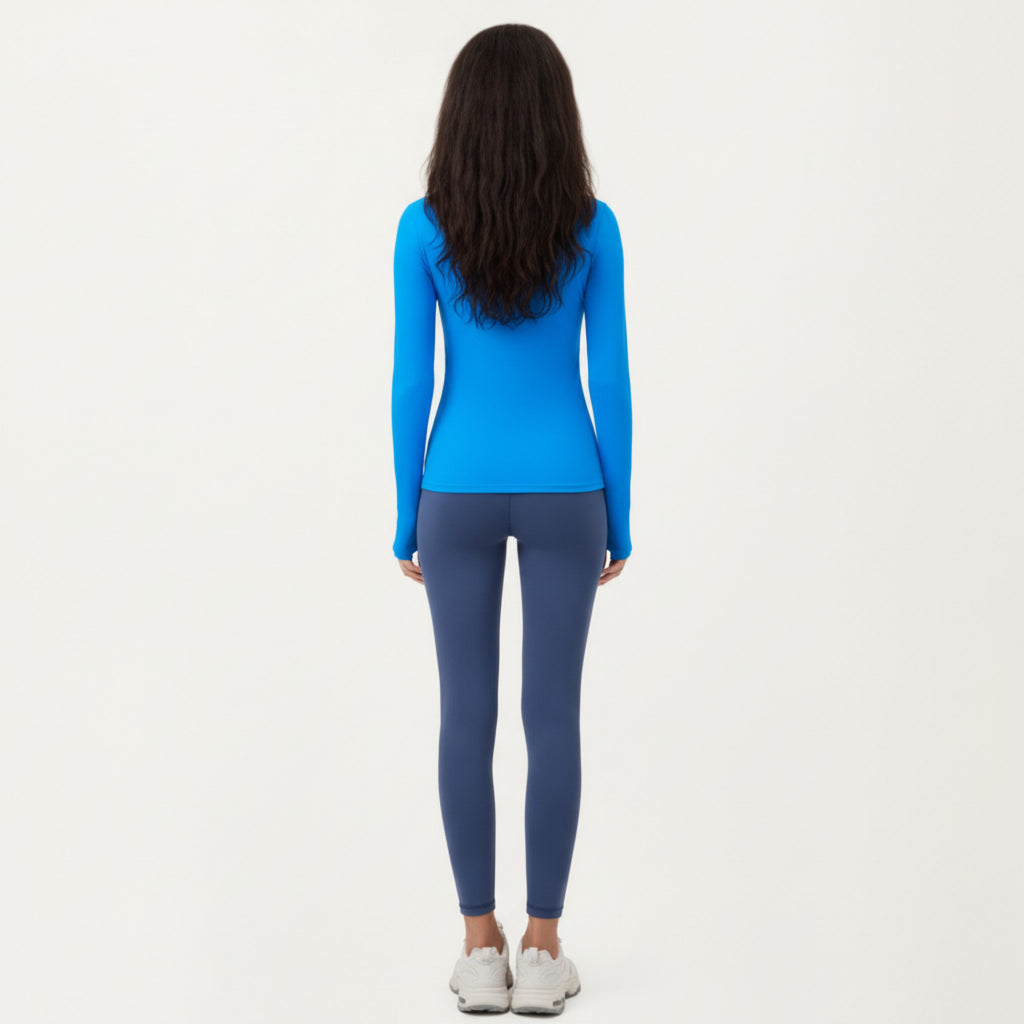 Anna-Kaci Active Women's Long Sleeve Fitted Stretch Knit Performance Top