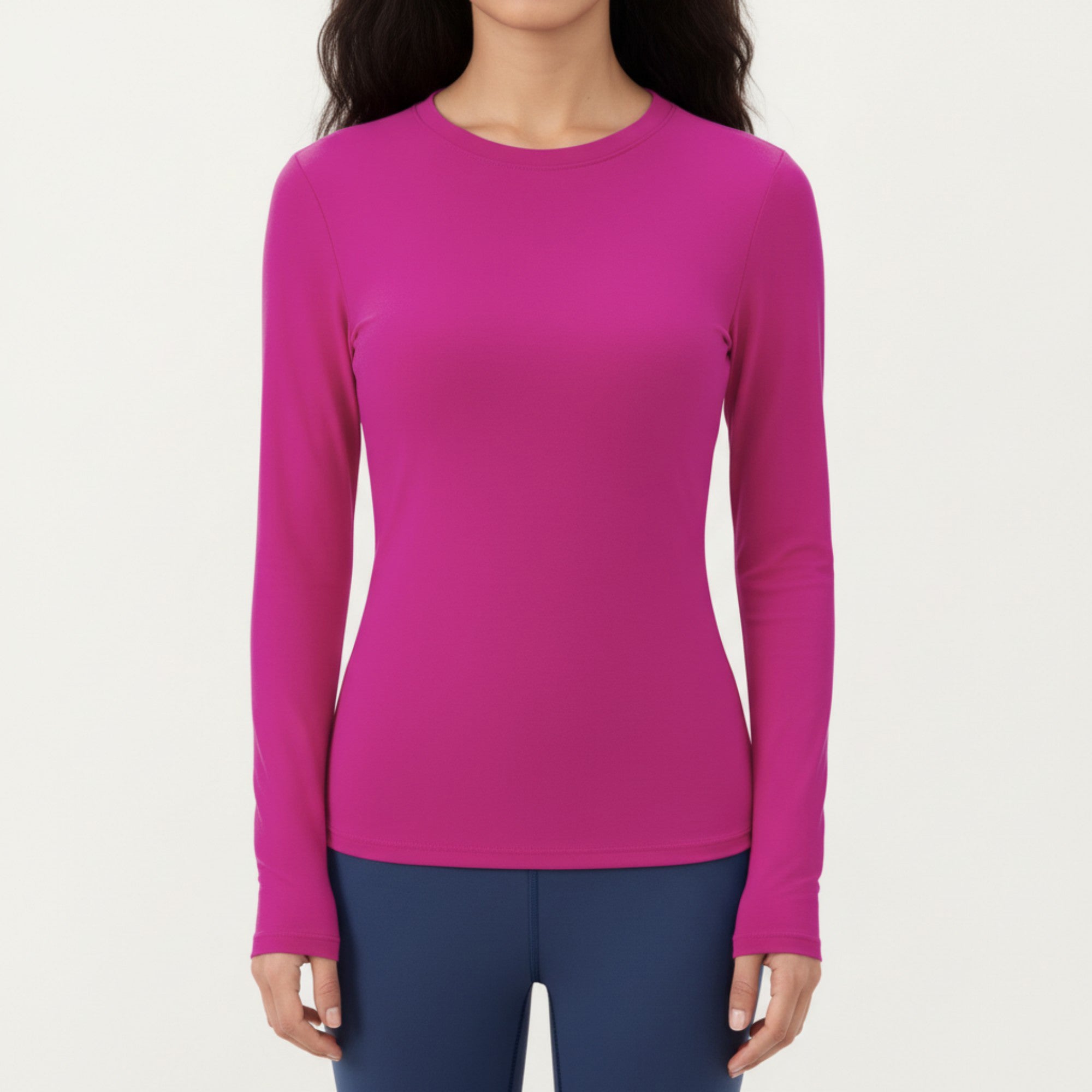 Anna-Kaci Active Women's Long Sleeve Fitted Stretch Knit Performance Top
