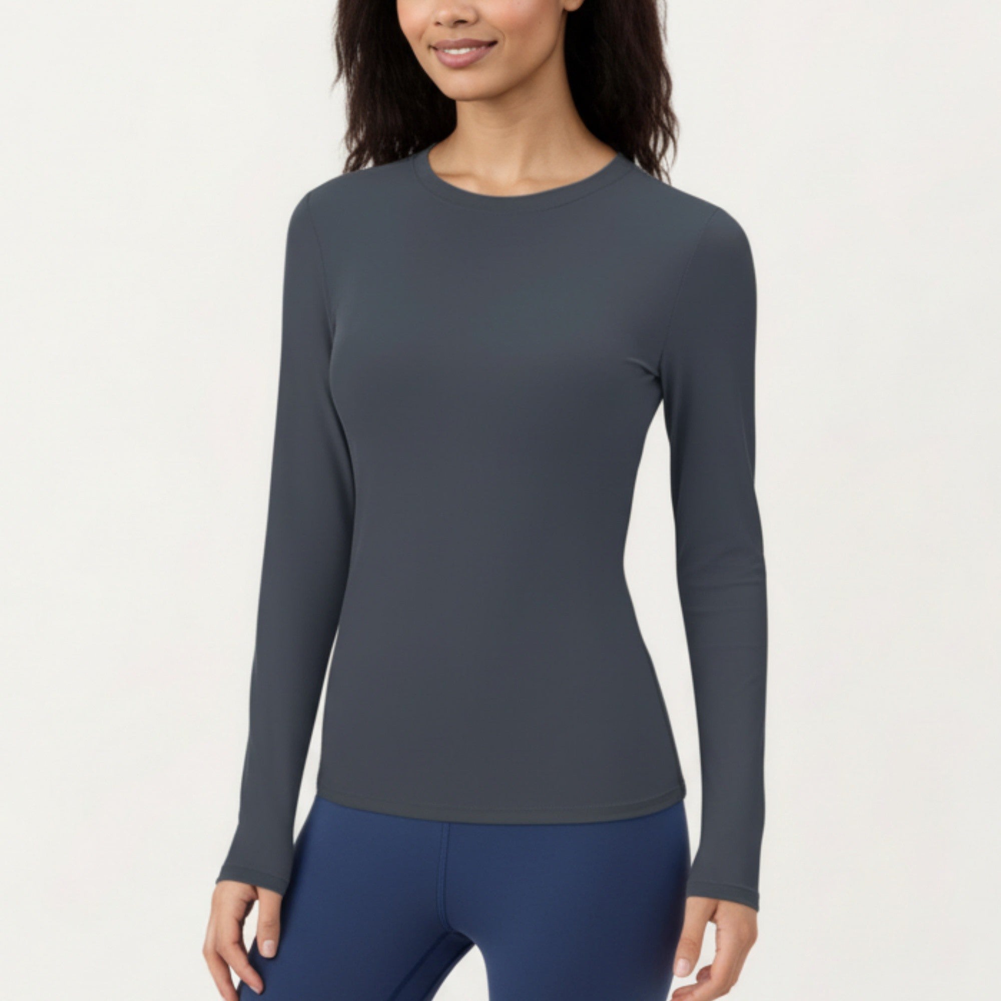 Anna-Kaci Active Women's Long Sleeve Fitted Stretch Knit Performance Top