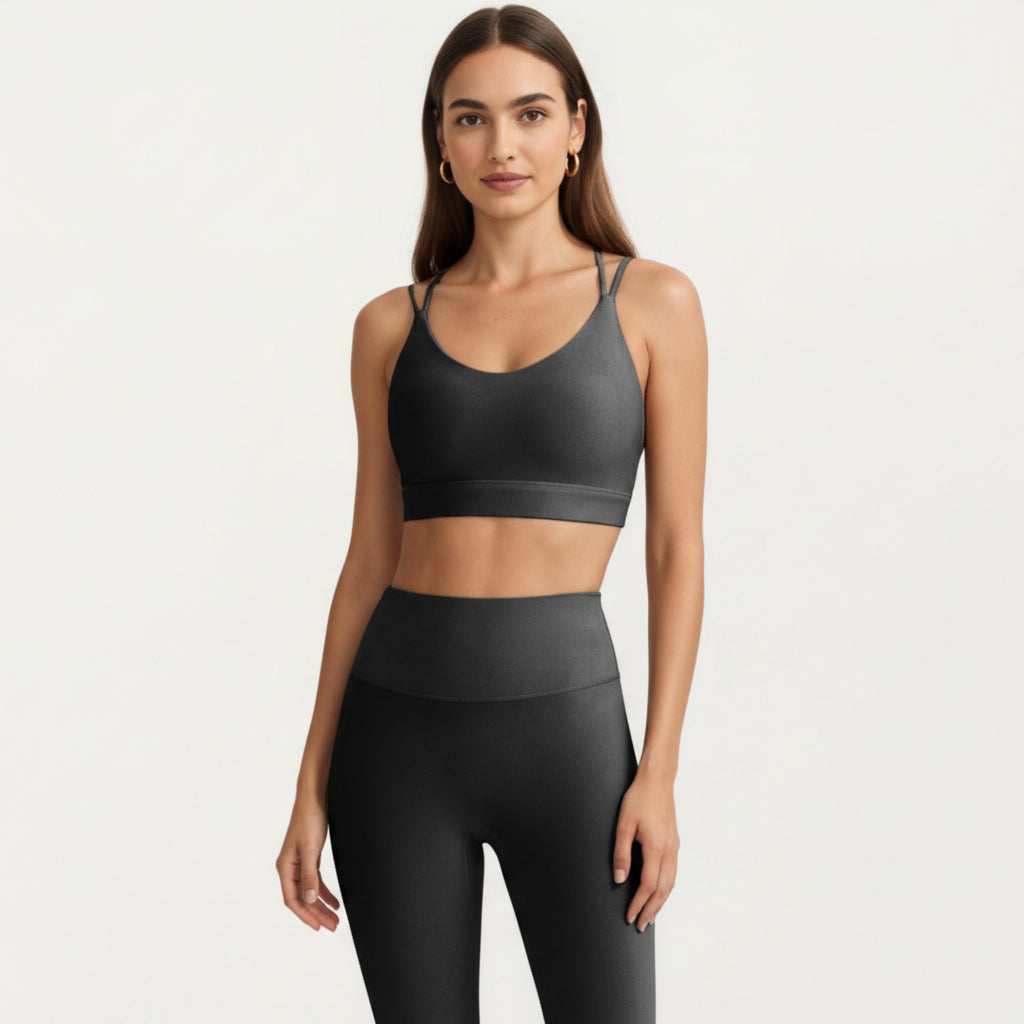 Anna-Kaci Active Women's Strappy Back Low Impact Sports Bra