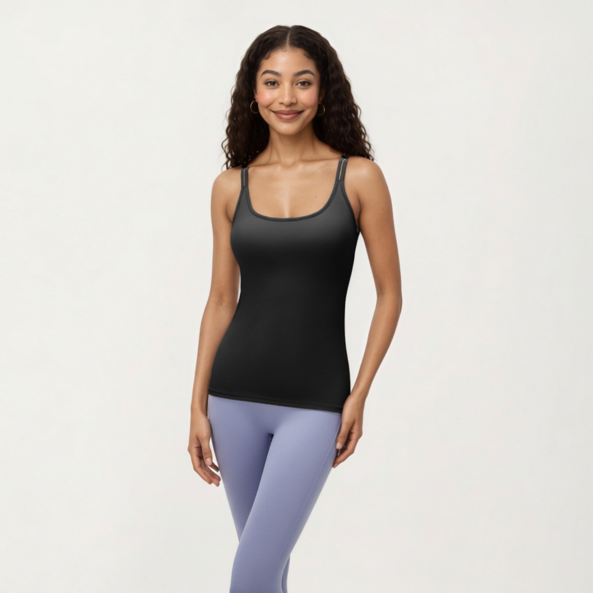 Anna-Kaci Active Women's Fitted Athletic Tank Top with Double Strap Back and Smooth Stretch Knit Fabric
