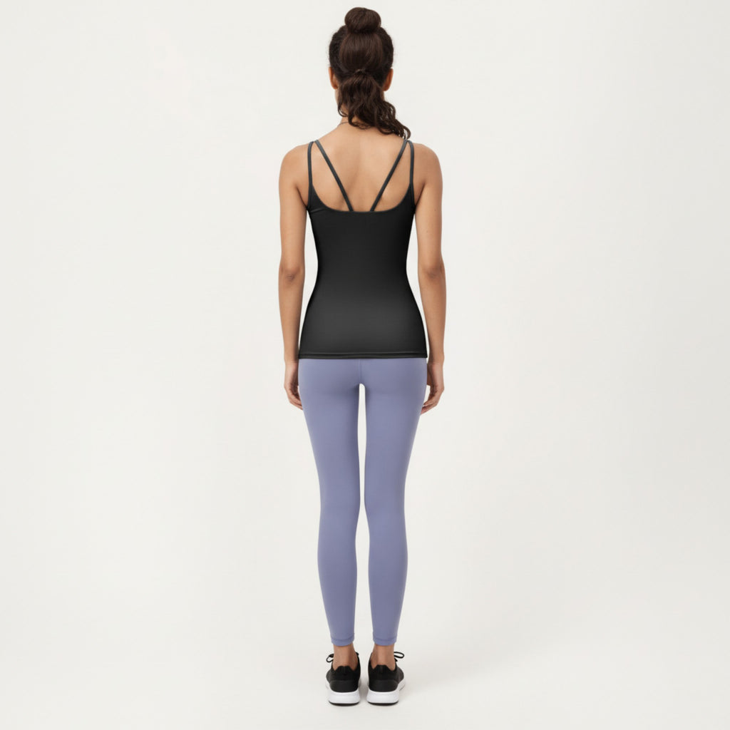 Anna-Kaci Active Women's Fitted Athletic Tank Top with Double Strap Back and Smooth Stretch Knit Fabric