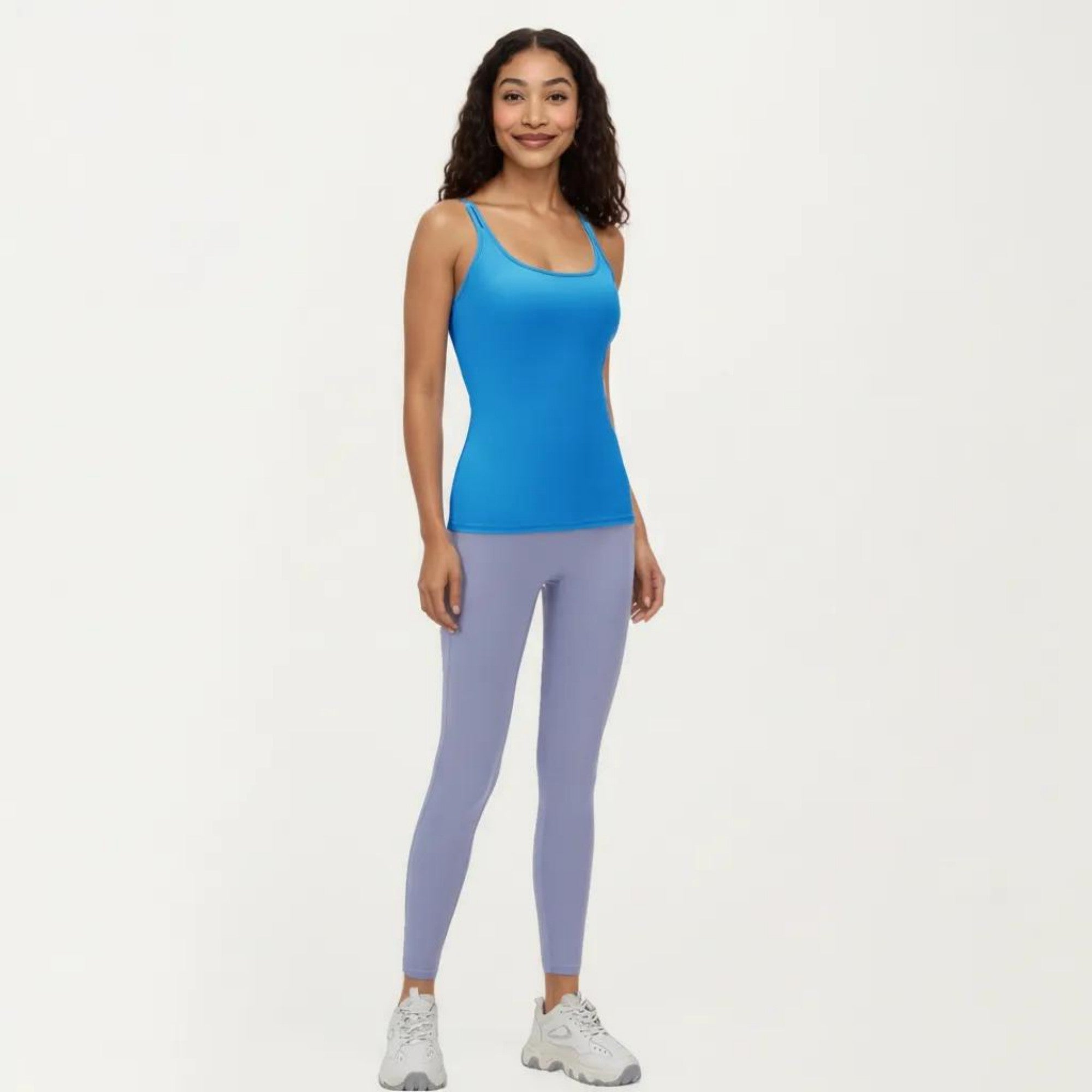 Anna-Kaci Active Women's Fitted Athletic Tank Top with Double Strap Back and Smooth Stretch Knit Fabric