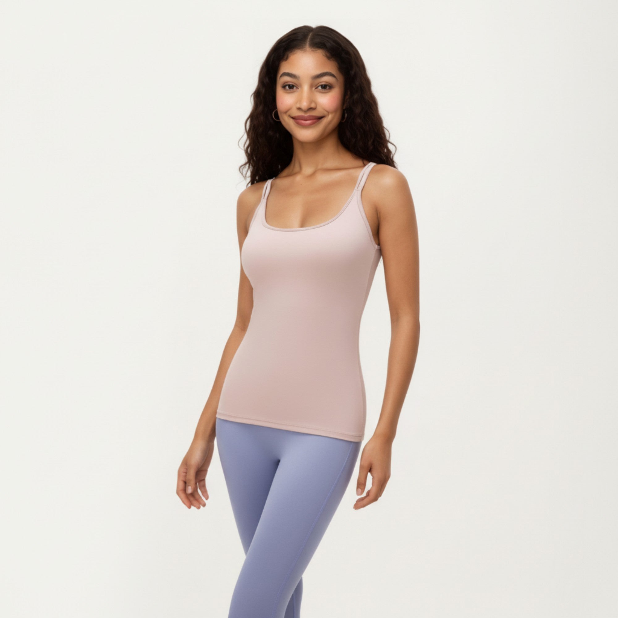 Anna-Kaci Active Women's Fitted Athletic Tank Top with Double Strap Back and Smooth Stretch Knit Fabric
