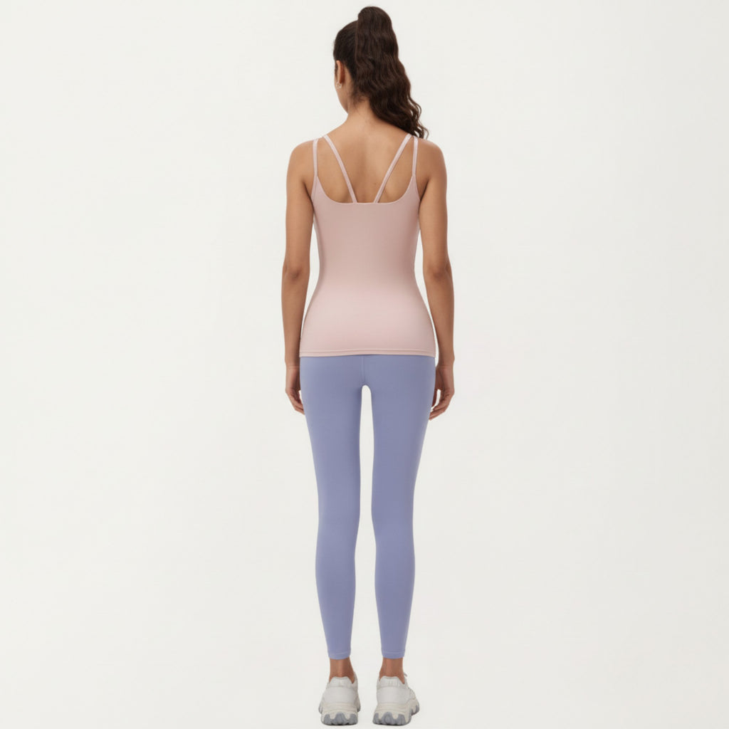 Anna-Kaci Active Women's Fitted Athletic Tank Top with Double Strap Back and Smooth Stretch Knit Fabric