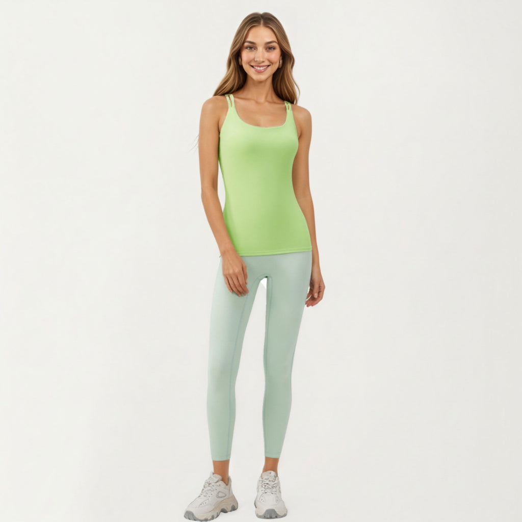Anna-Kaci Active Women's Strappy Back Athletic Tank Top with Smooth Stretch Fabric and Fitted Silhouette