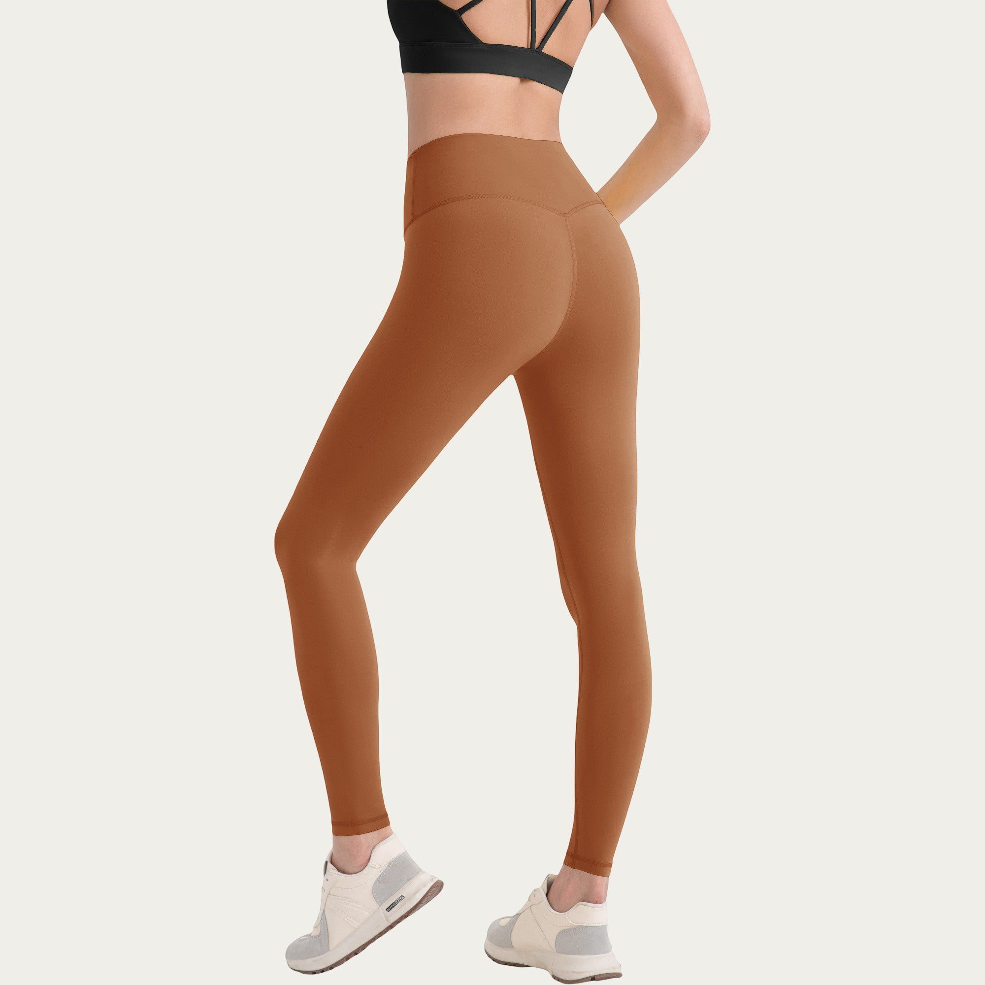 Anna-Kaci Active Women's High Waist Stretch Knit Leggings with Wide Waistband and Smooth Sculpting Fit