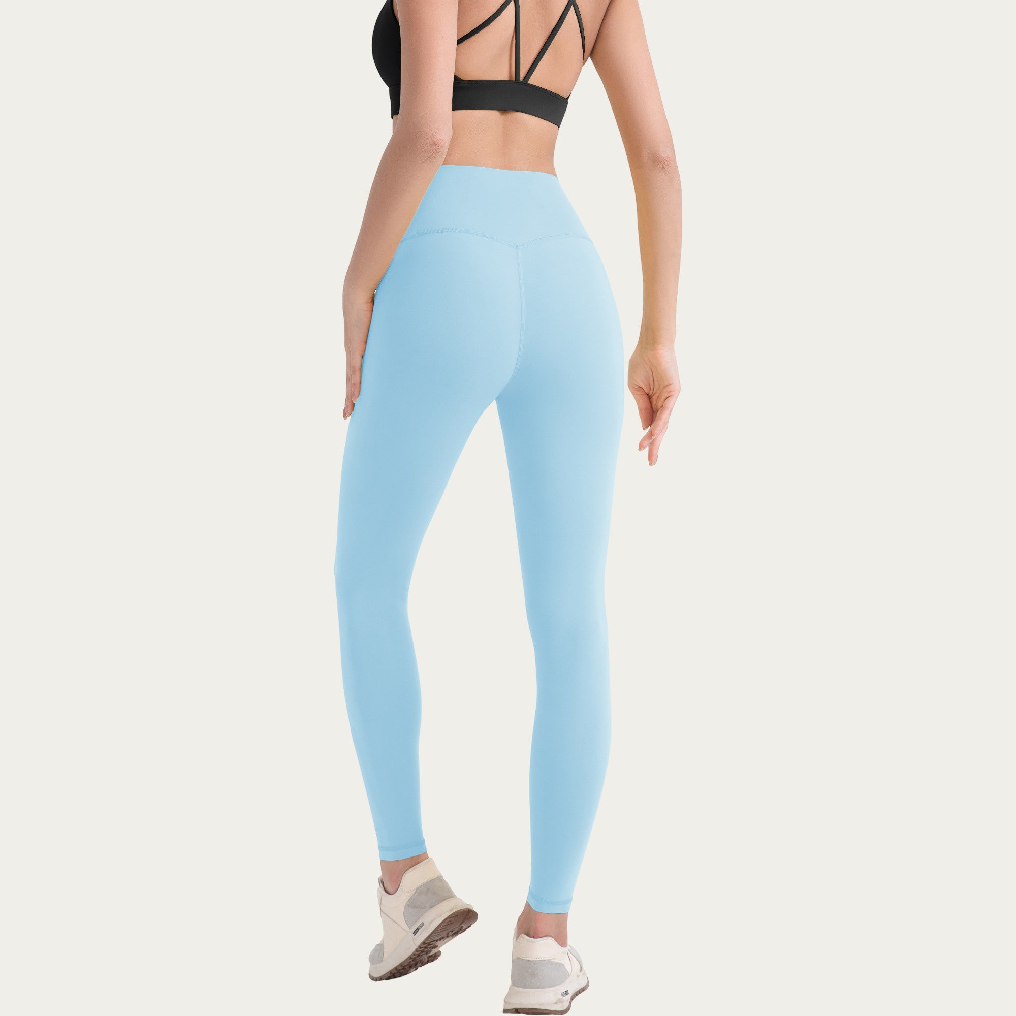 Anna-Kaci Active Women's High Waist Stretch Knit Leggings with Wide Waistband and Smooth Sculpting Fit