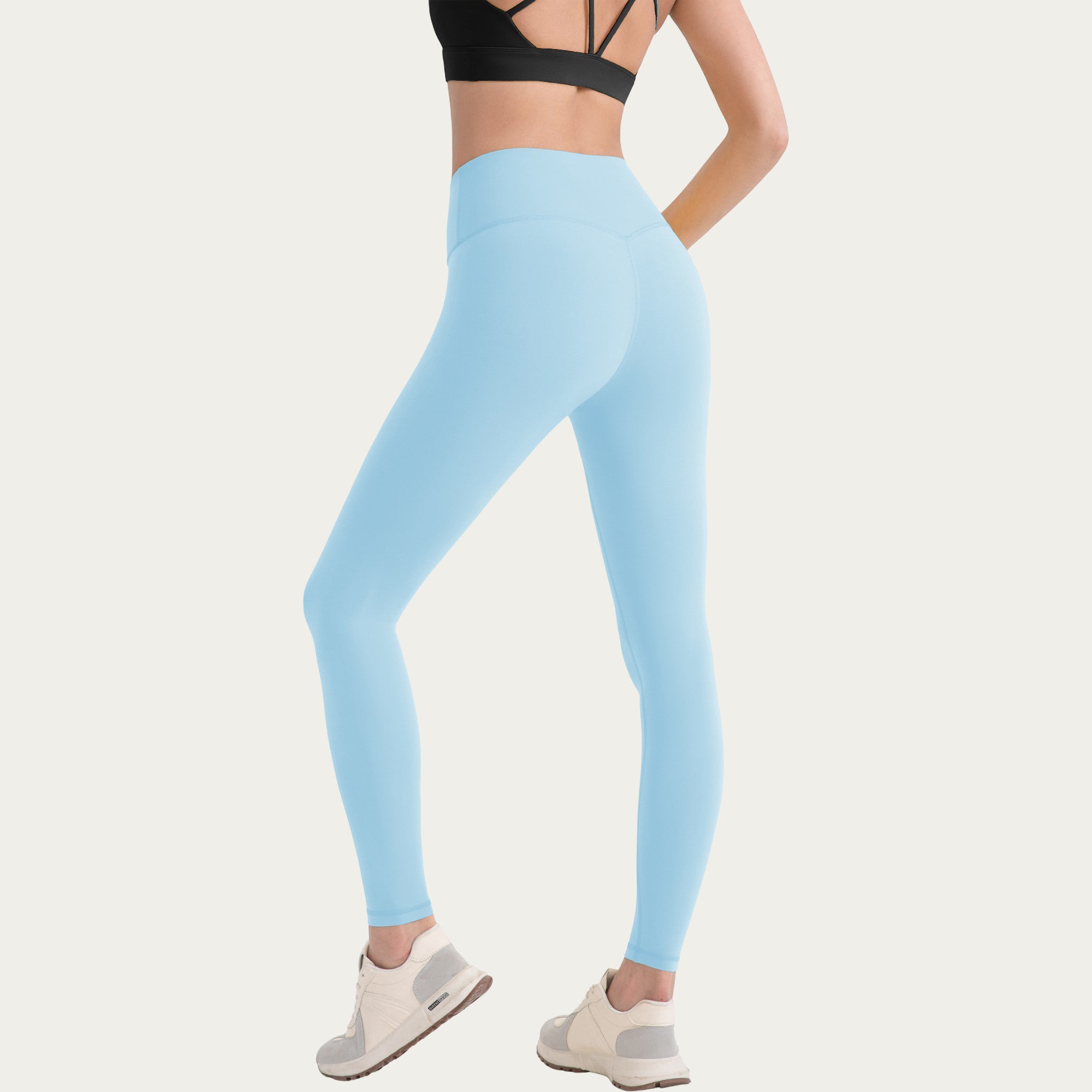 Anna-Kaci Active Women's High Waist Stretch Knit Leggings with Wide Waistband and Smooth Sculpting Fit
