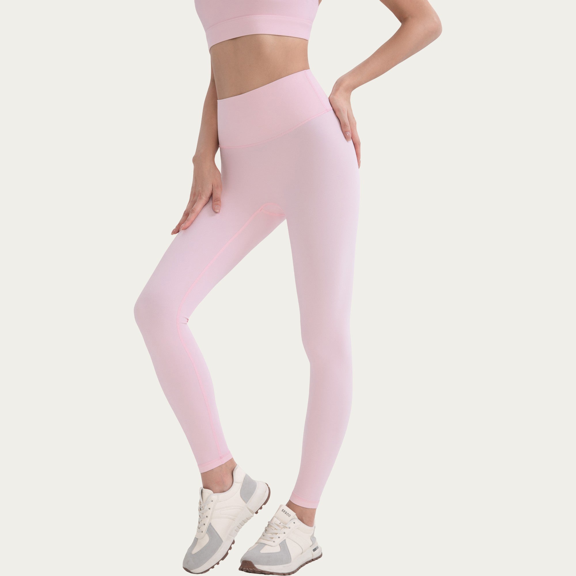 Anna-Kaci Active Women's High Waist Stretch Knit Leggings with Wide Waistband and Smooth Sculpting Fit