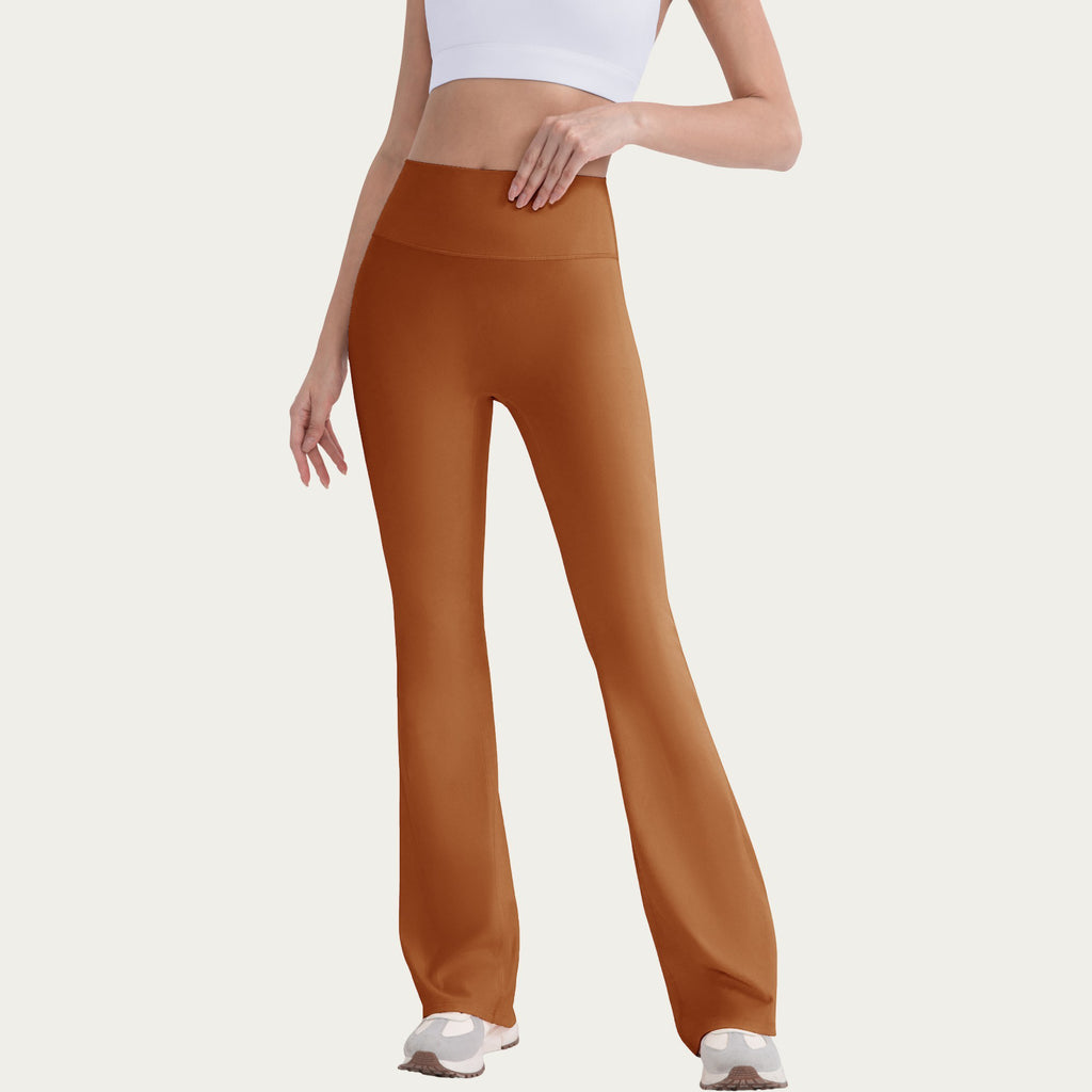 Anna-Kaci Active Women's High Waist Flare Leg Pants with Smooth Stretch Fit
