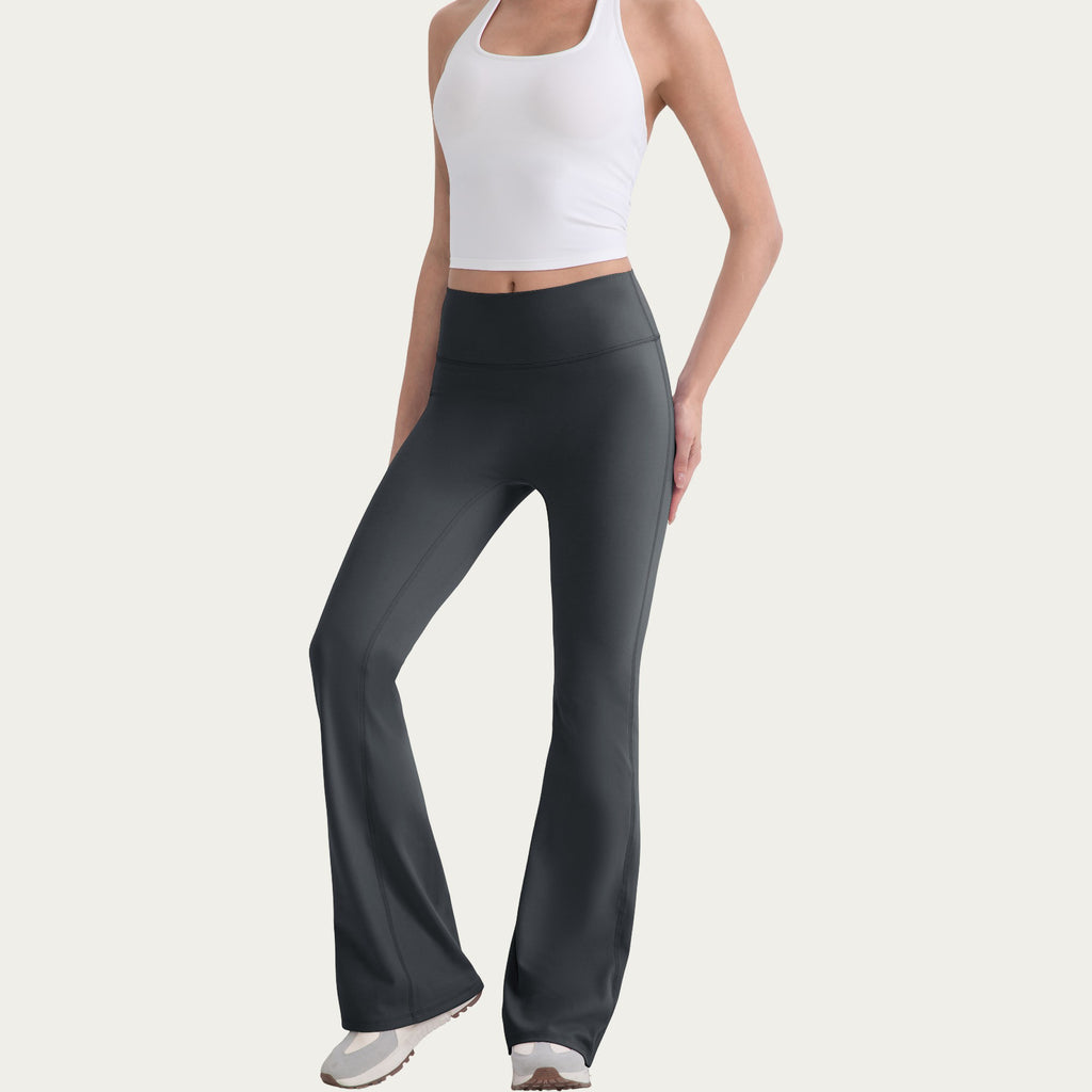 Anna-Kaci Active Women's High Waist Flare Leg Pants with Smooth Stretch Fit