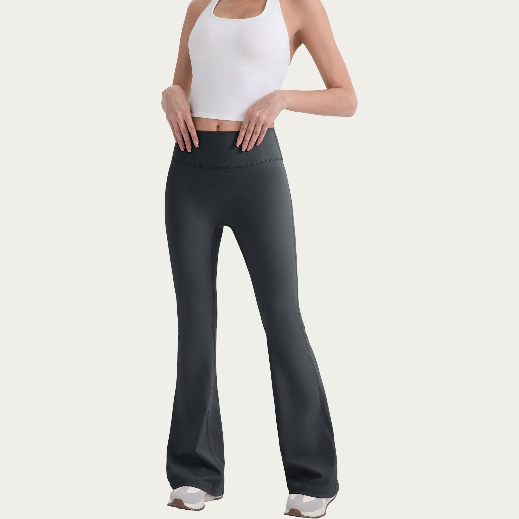 Anna-Kaci Active Women's High Waist Flare Leg Pants with Smooth Stretch Fit