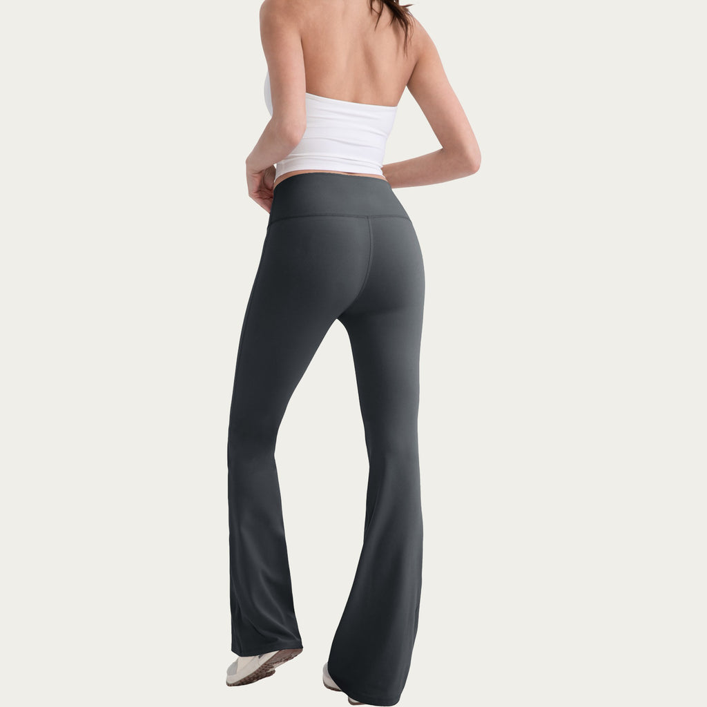 Anna-Kaci Active Women's High Waist Flare Leg Pants with Smooth Stretch Fit