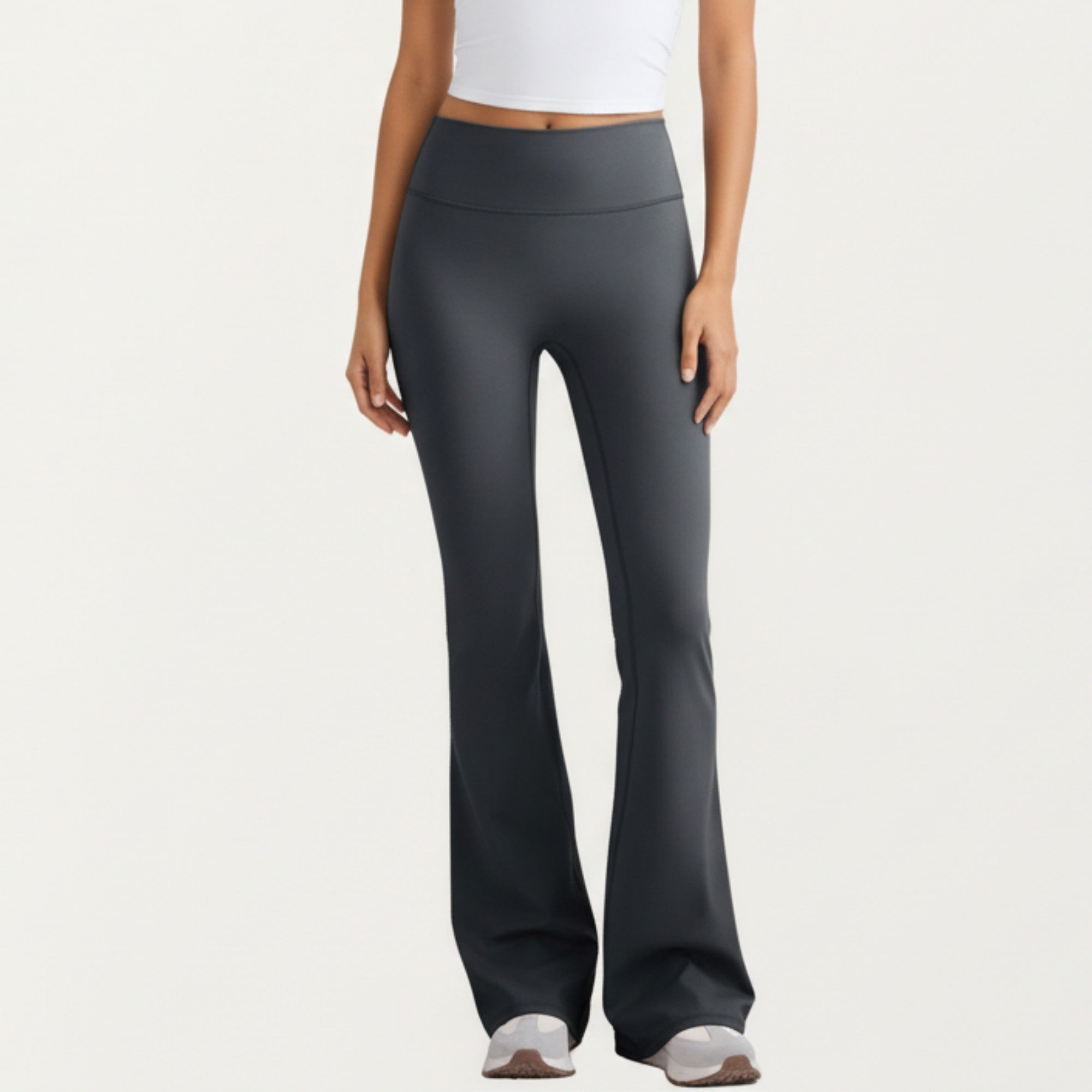 Anna-Kaci Active Women's High Waist Flare Leg Pants with Smooth Stretch Fit