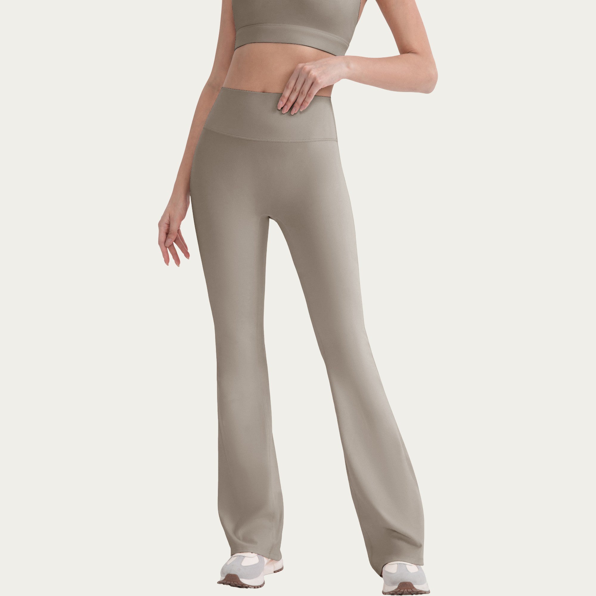 Anna-Kaci Active Women's High Waist Flare Leg Pants with Smooth Stretch Fit