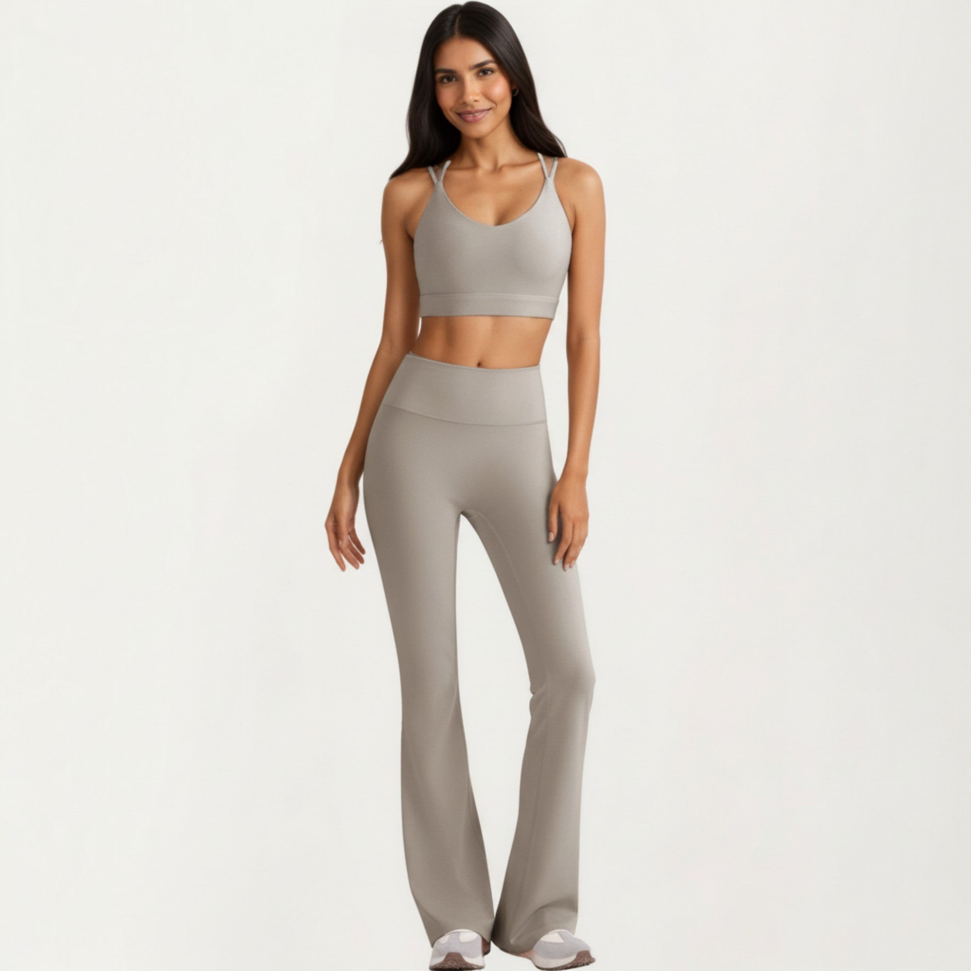 Anna-Kaci Active Women's High Waist Flare Leg Pants with Smooth Stretch Fit