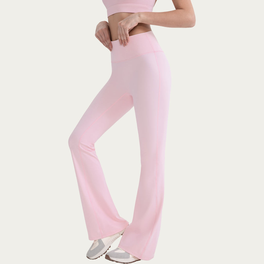 Anna-Kaci Active Women's High Waist Flare Leg Pants with Smooth Stretch Fit