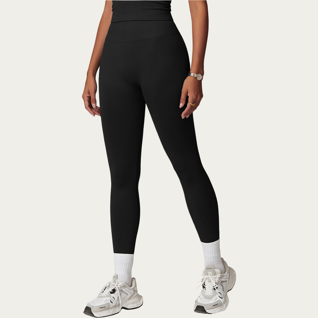 Anna-Kaci Active Women's High Waist Seamless Athletic Leggings with Sculpting Fit Stretch Fabric and Contoured Texture Panels