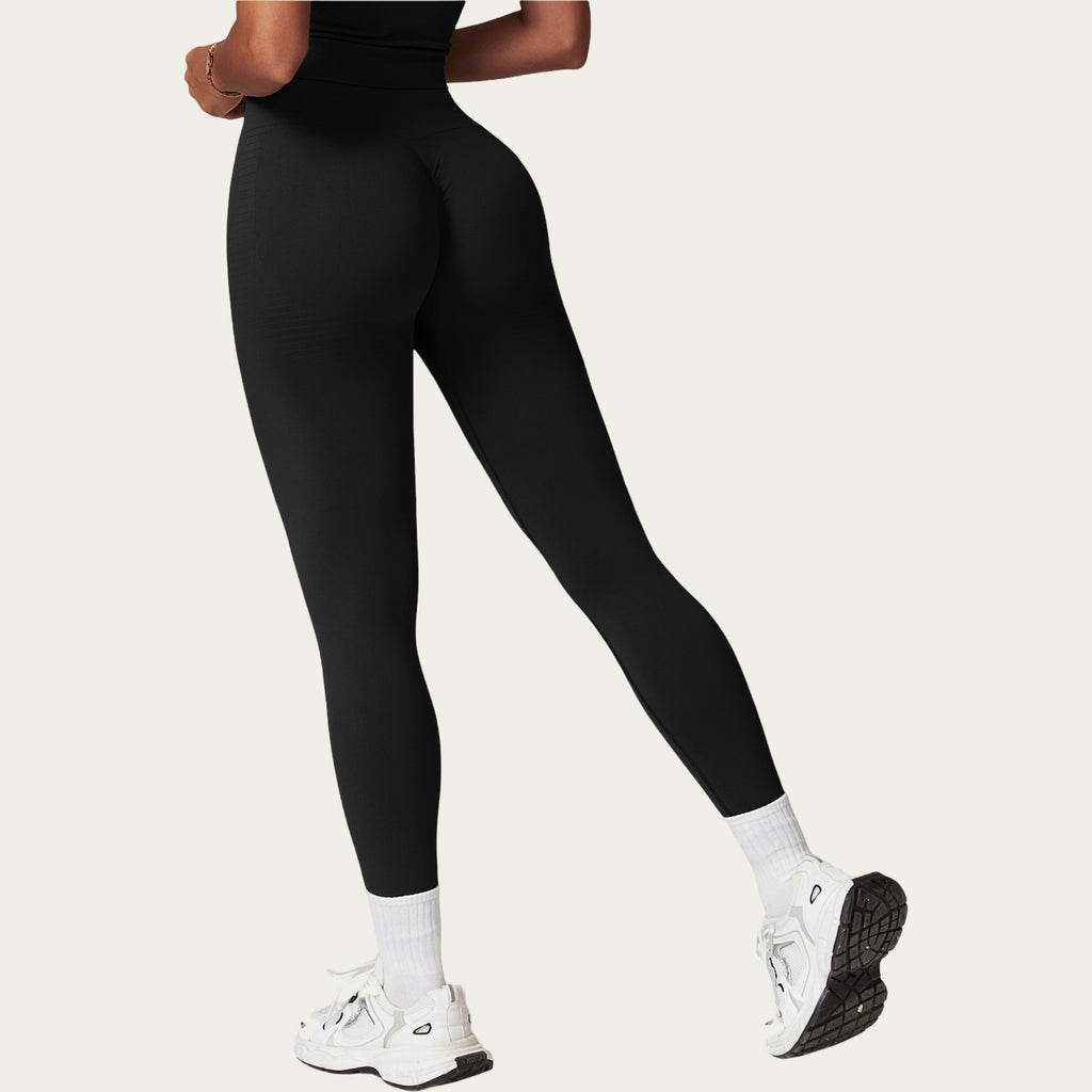 Anna-Kaci Active Women's High Waist Seamless Athletic Leggings with Sculpting Fit Stretch Fabric and Contoured Texture Panels