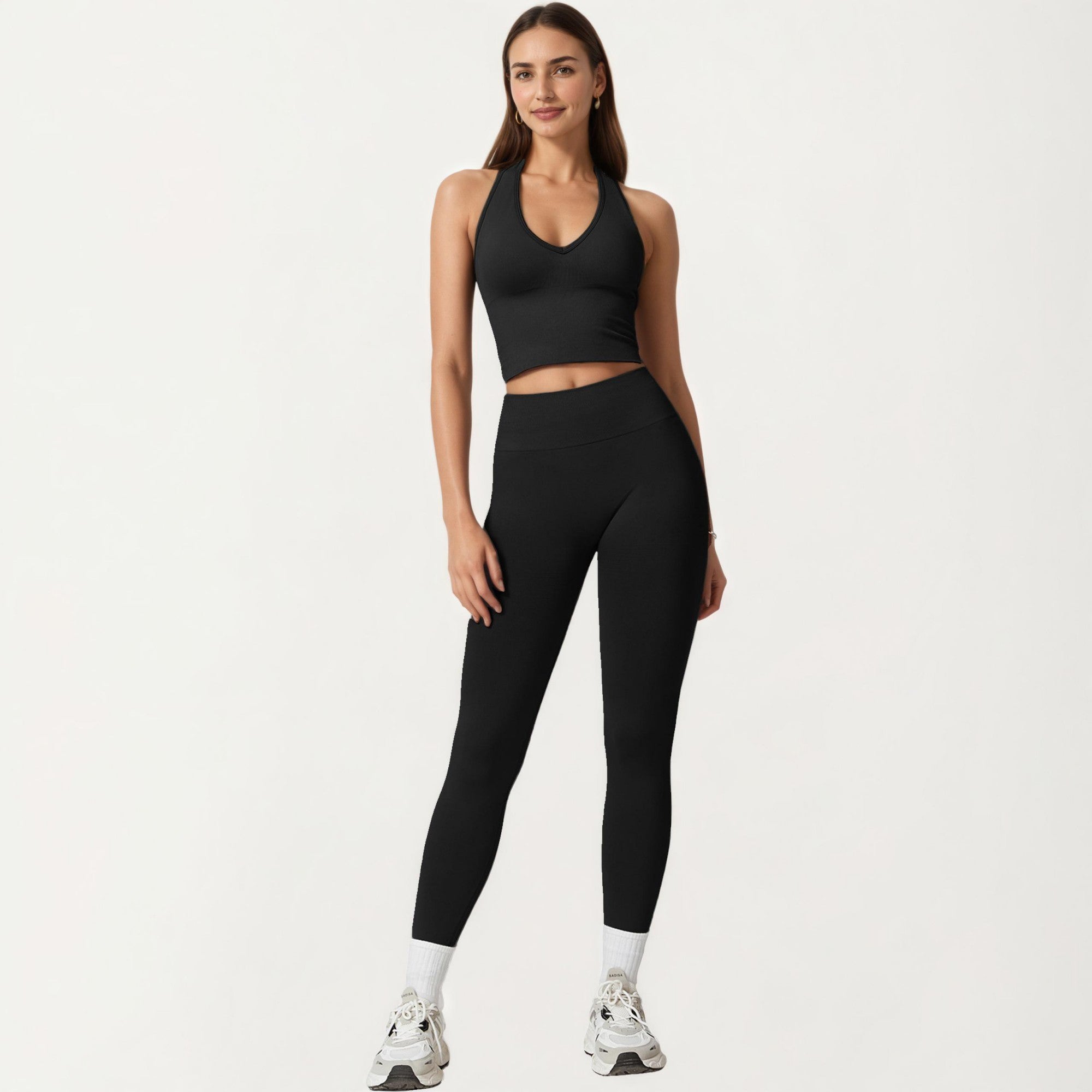 Anna-Kaci Active Women's High Waist Seamless Athletic Leggings with Sculpting Fit Stretch Fabric and Contoured Texture Panels