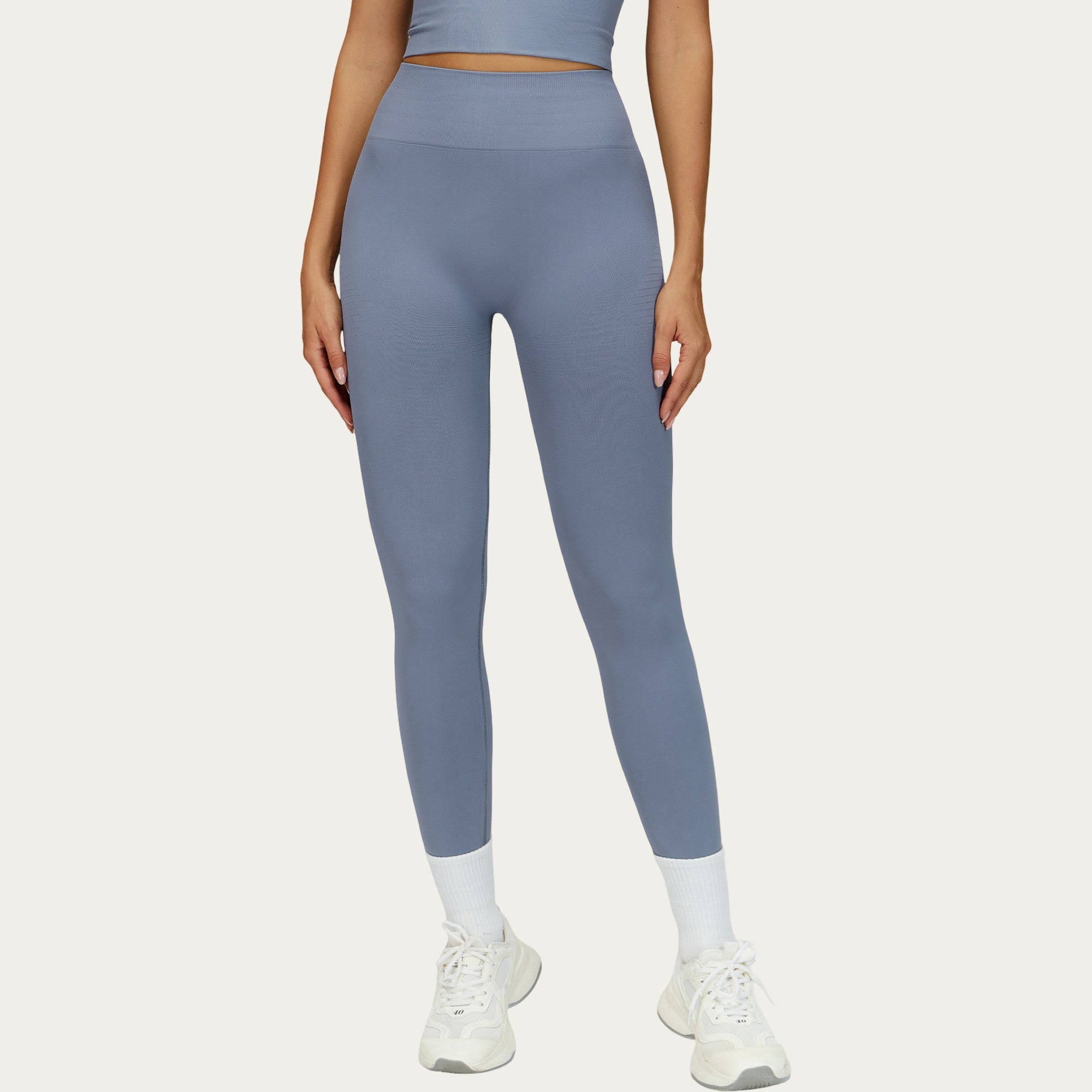 Anna-Kaci Active Women's High Waist Seamless Athletic Leggings with Sculpting Fit Stretch Fabric and Contoured Texture Panels