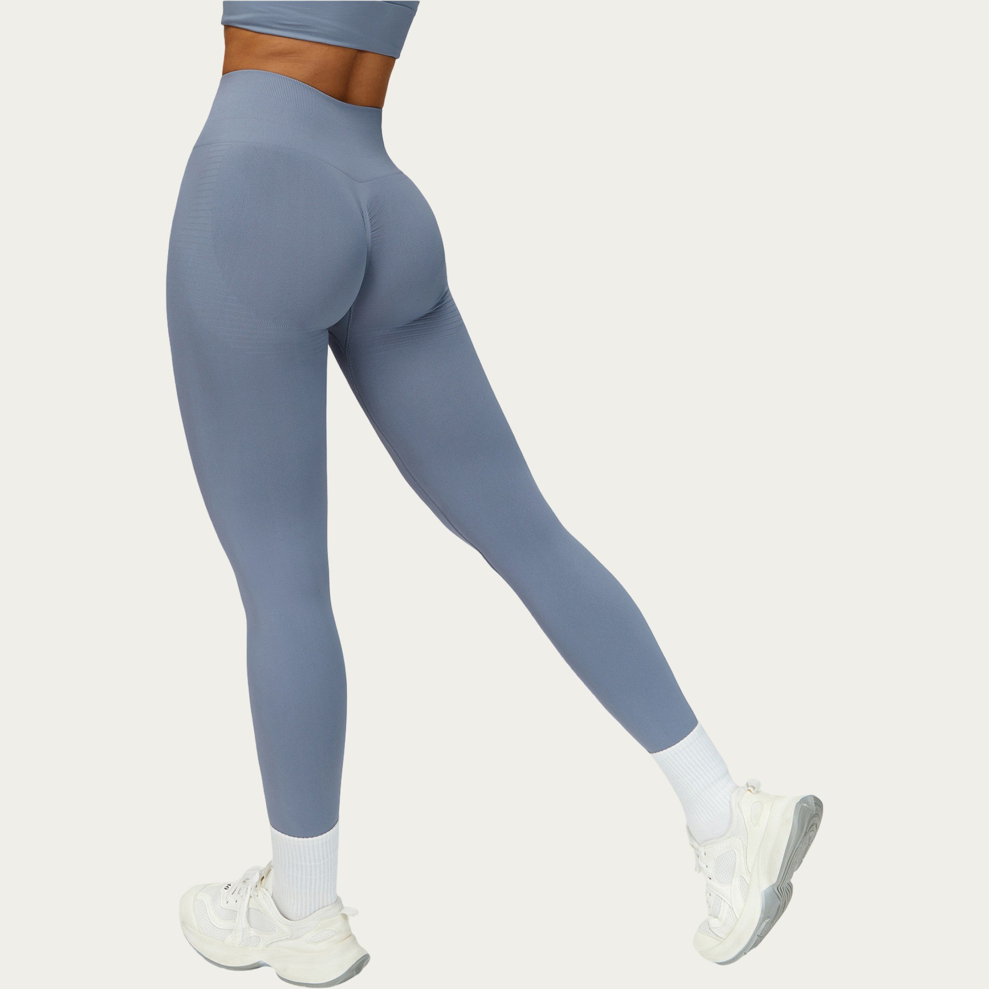 Anna-Kaci Active Women's High Waist Seamless Athletic Leggings with Sculpting Fit Stretch Fabric and Contoured Texture Panels