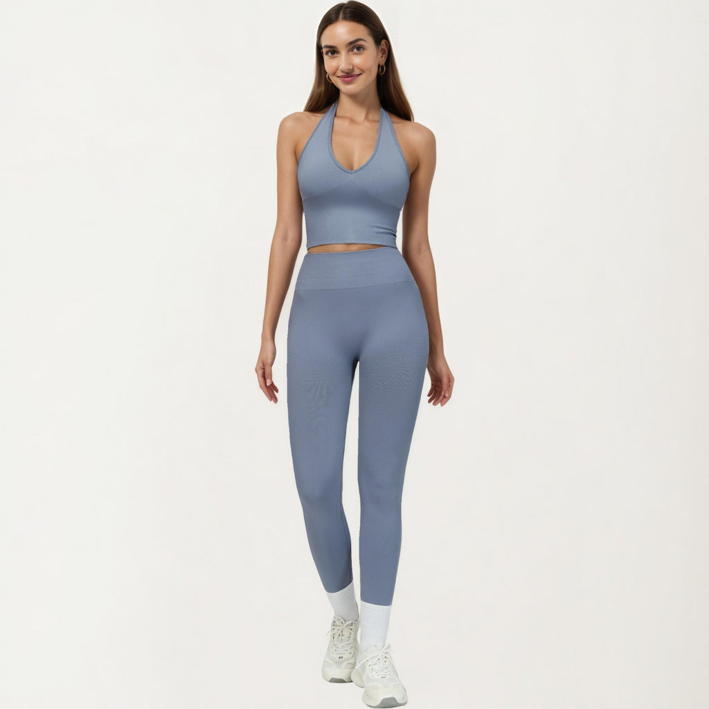 Anna-Kaci Active Women's High Waist Seamless Athletic Leggings with Sculpting Fit Stretch Fabric and Contoured Texture Panels