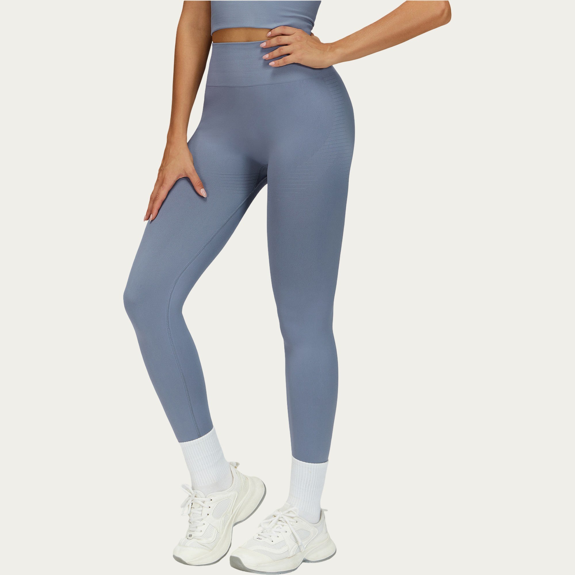 Anna-Kaci Active Women's High Waist Seamless Athletic Leggings with Sculpting Fit Stretch Fabric and Contoured Texture Panels