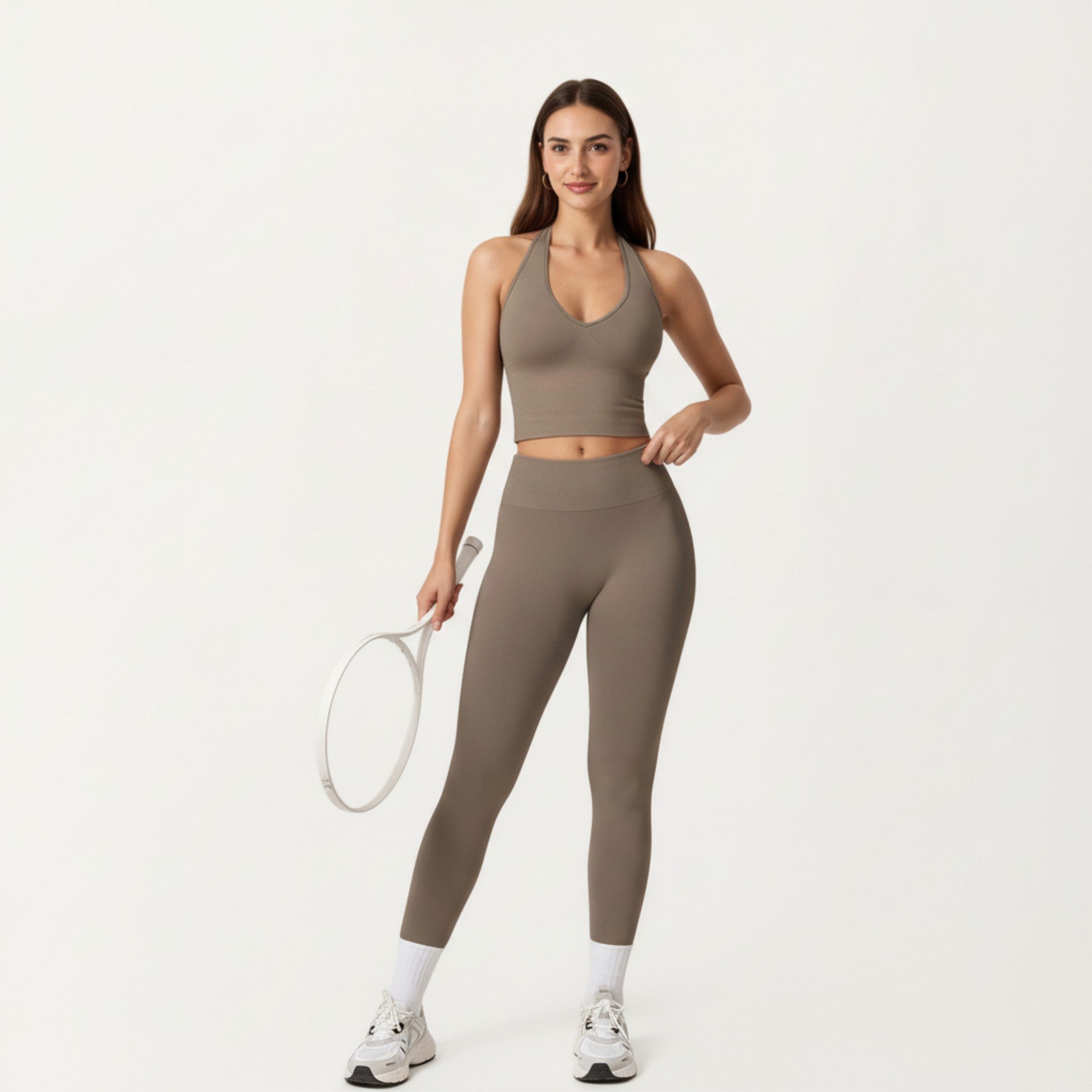 Anna-Kaci Active Women's High Waist Seamless Athletic Leggings with Sculpting Fit Stretch Fabric and Contoured Texture Panels