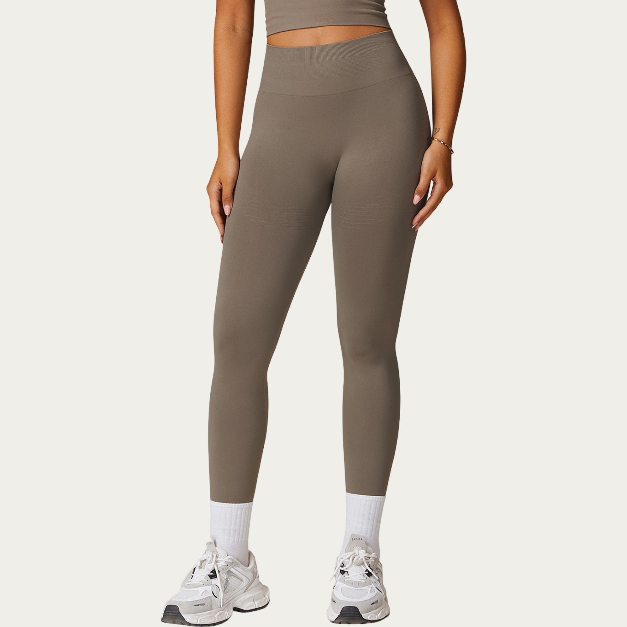 Anna-Kaci Active Women's High Waist Seamless Athletic Leggings with Sculpting Fit Stretch Fabric and Contoured Texture Panels