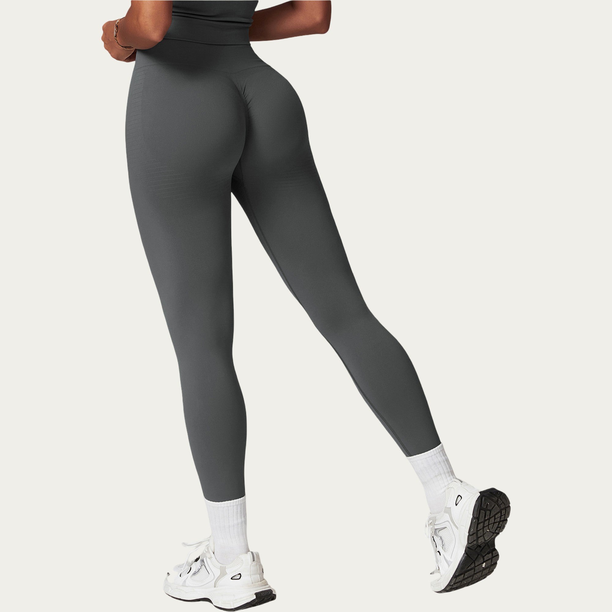 Anna-Kaci Active Women's High Waist Seamless Athletic Leggings with Sculpting Fit Stretch Fabric and Contoured Texture Panels