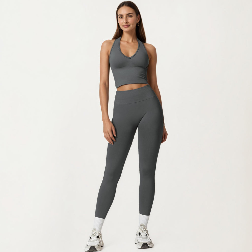 Anna-Kaci Active Women's High Waist Seamless Athletic Leggings with Sculpting Fit Stretch Fabric and Contoured Texture Panels